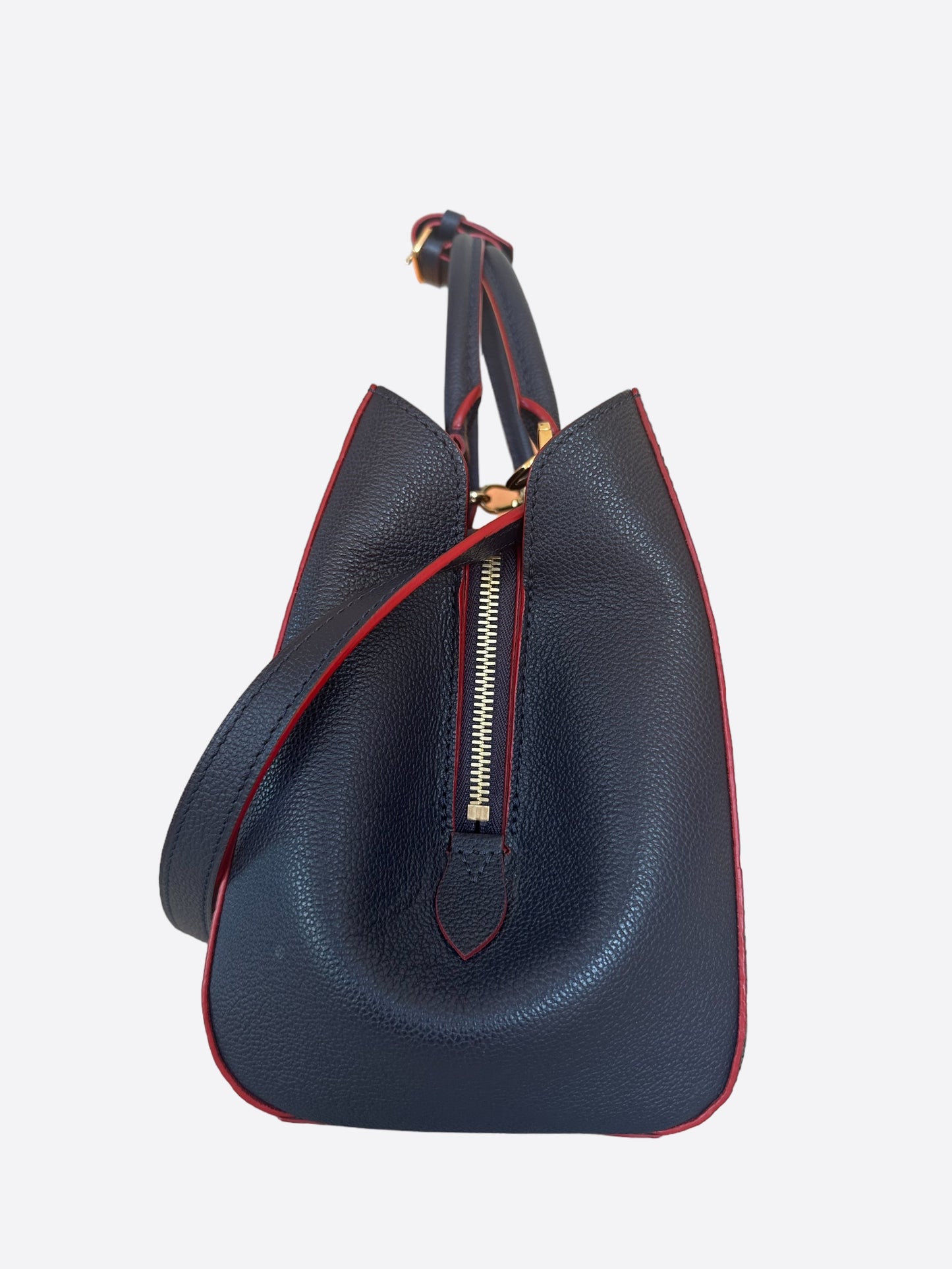 Louis Vuitton Navy & Red Monogram Empreinte Montaigne MM