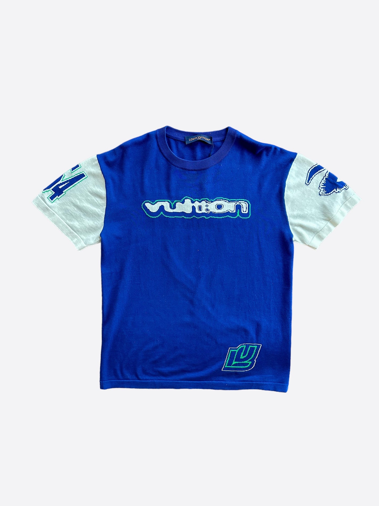 Louis Vuitton Blue & White Since 1854 Intarsia T-Shirt