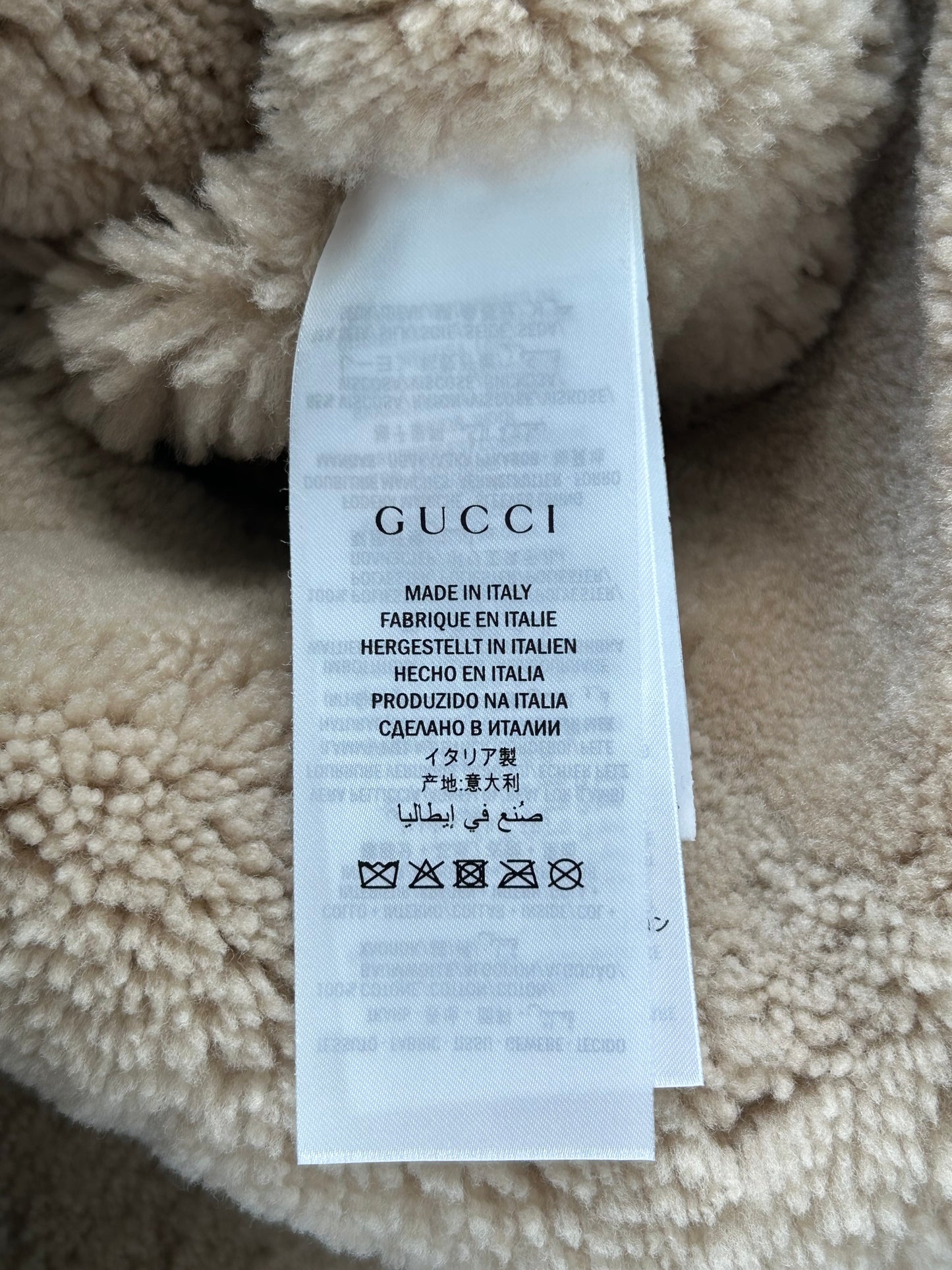 Gucci Blue Patches Embroidered Sherpa Denim Jacket