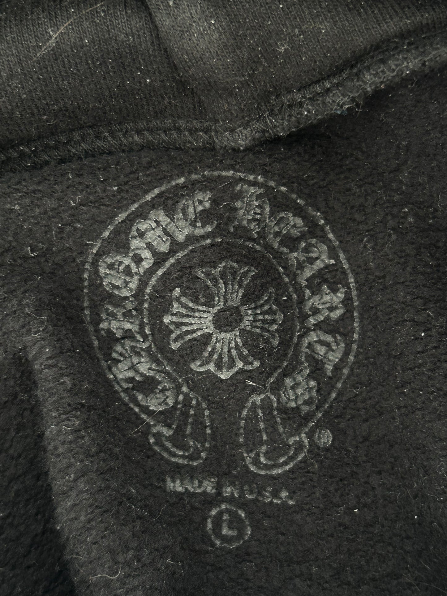 Chrome Hearts Black & Yellow Online Exclusive Horseshoe Logo Hoodie