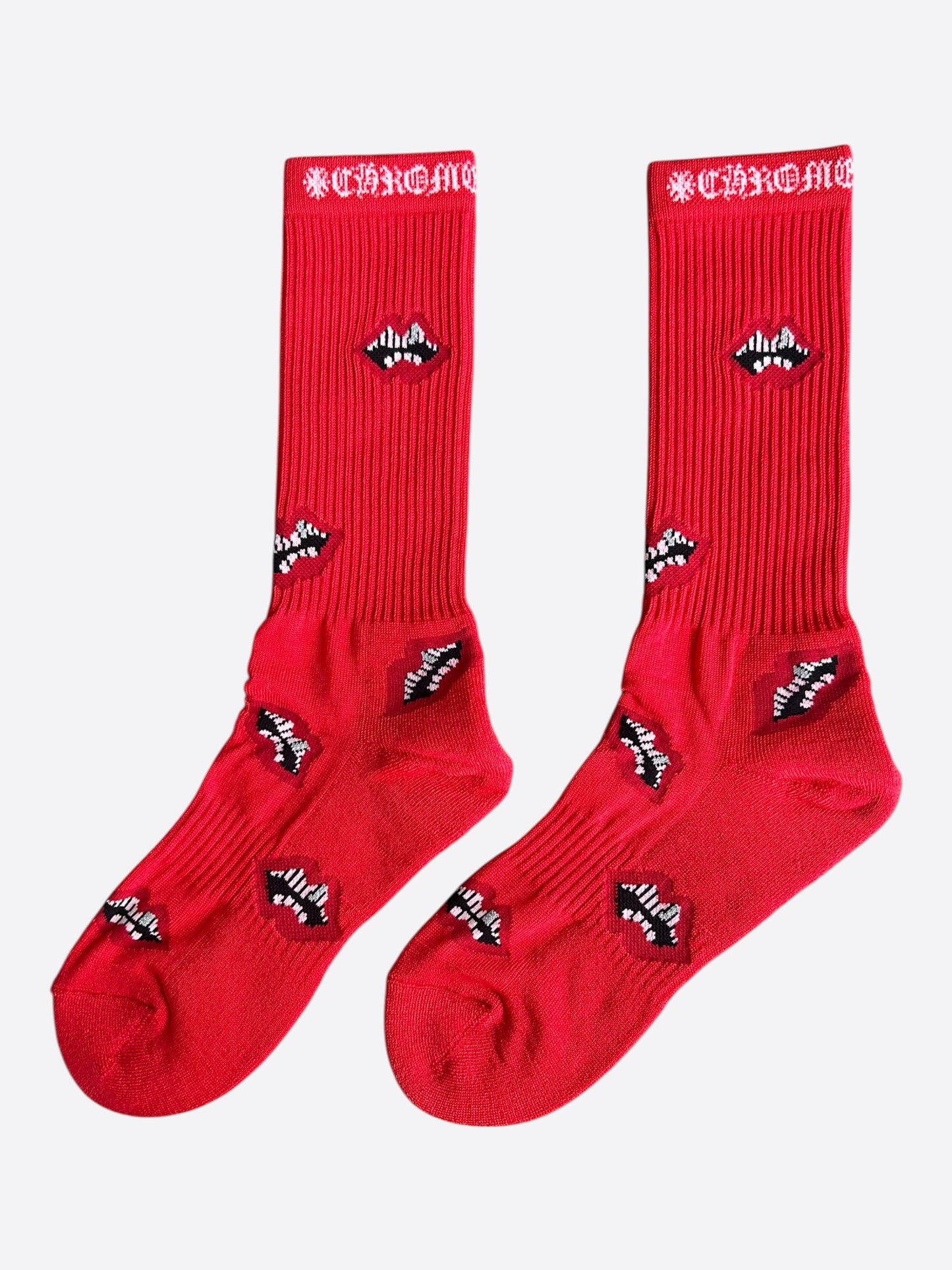 Chrome Hearts Matty Boy Red Chomper Socks