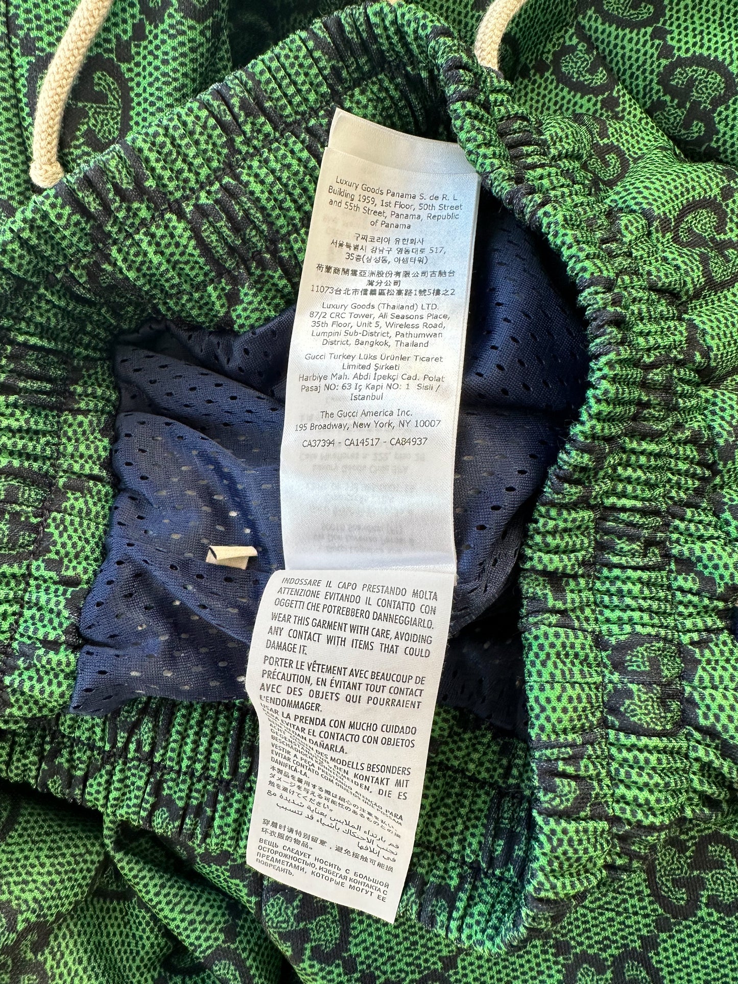 Gucci Green GG Monogram Striped Track Pants