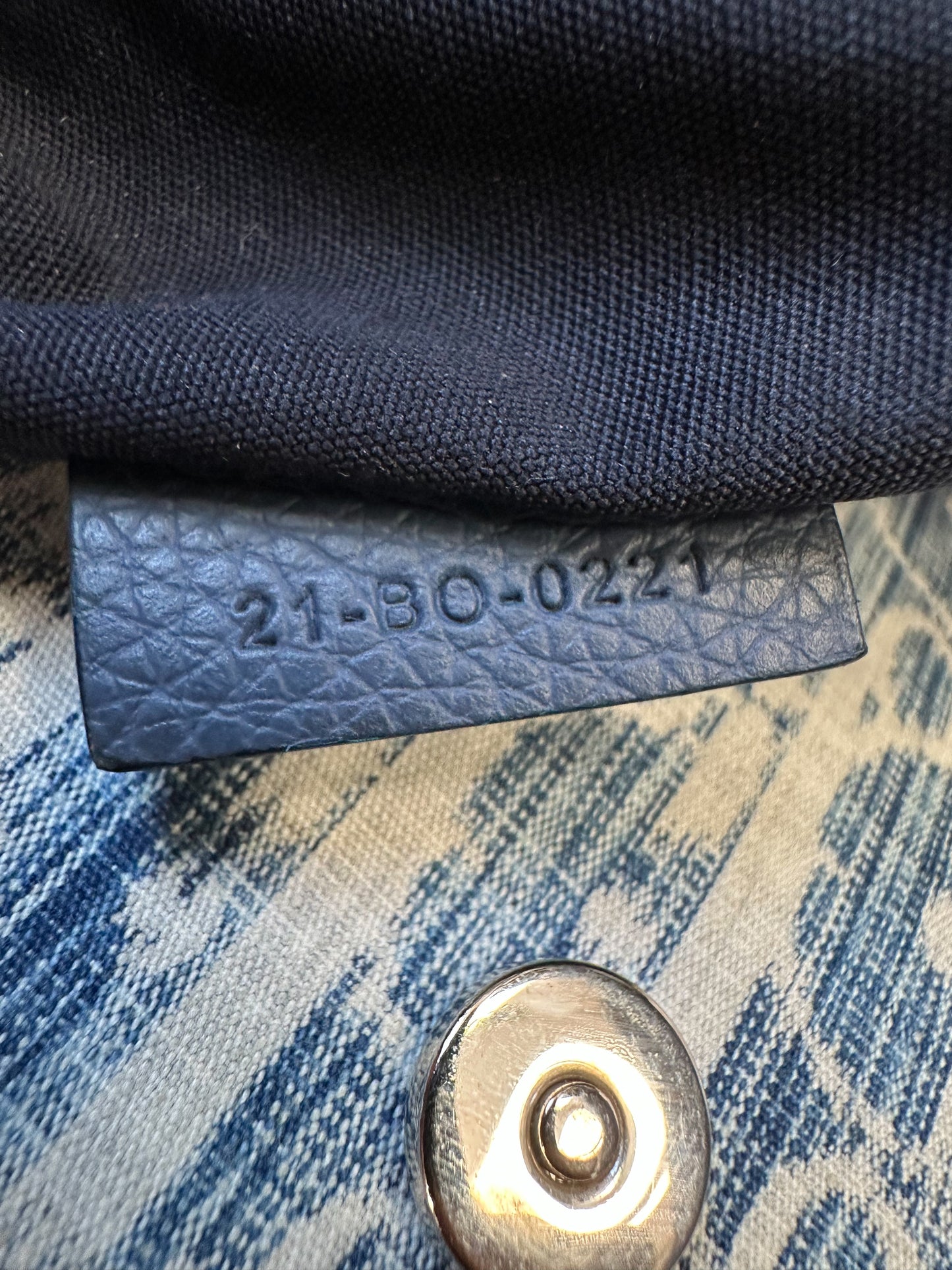 Dior Blue Denim Oblique Kasuri Saddle Bag