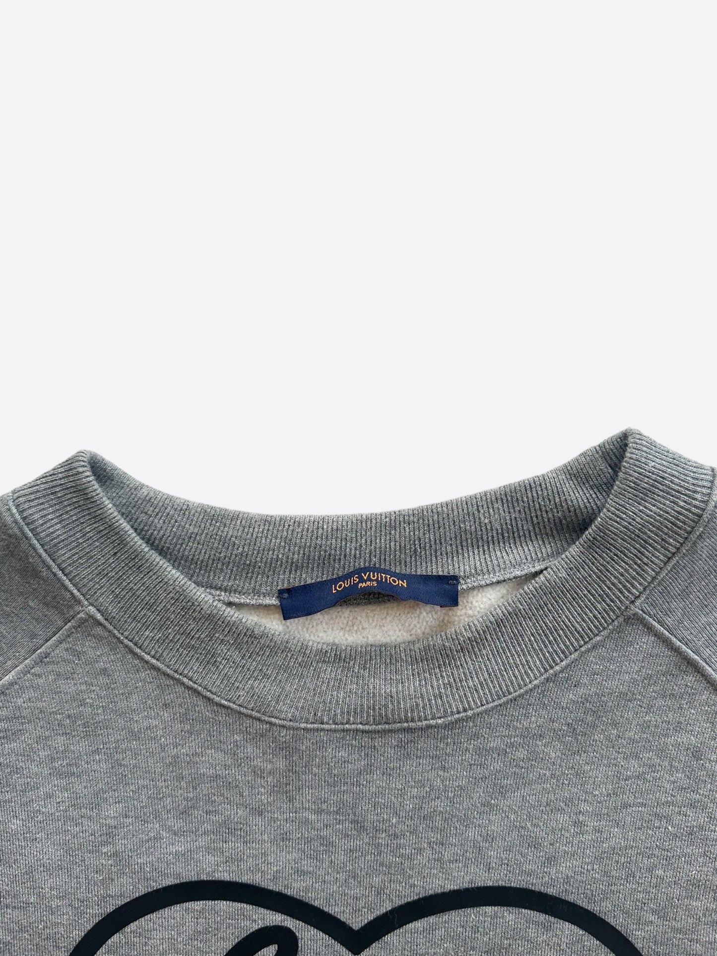 Louis Vuitton Nigo Grey Heart Logo Sweater