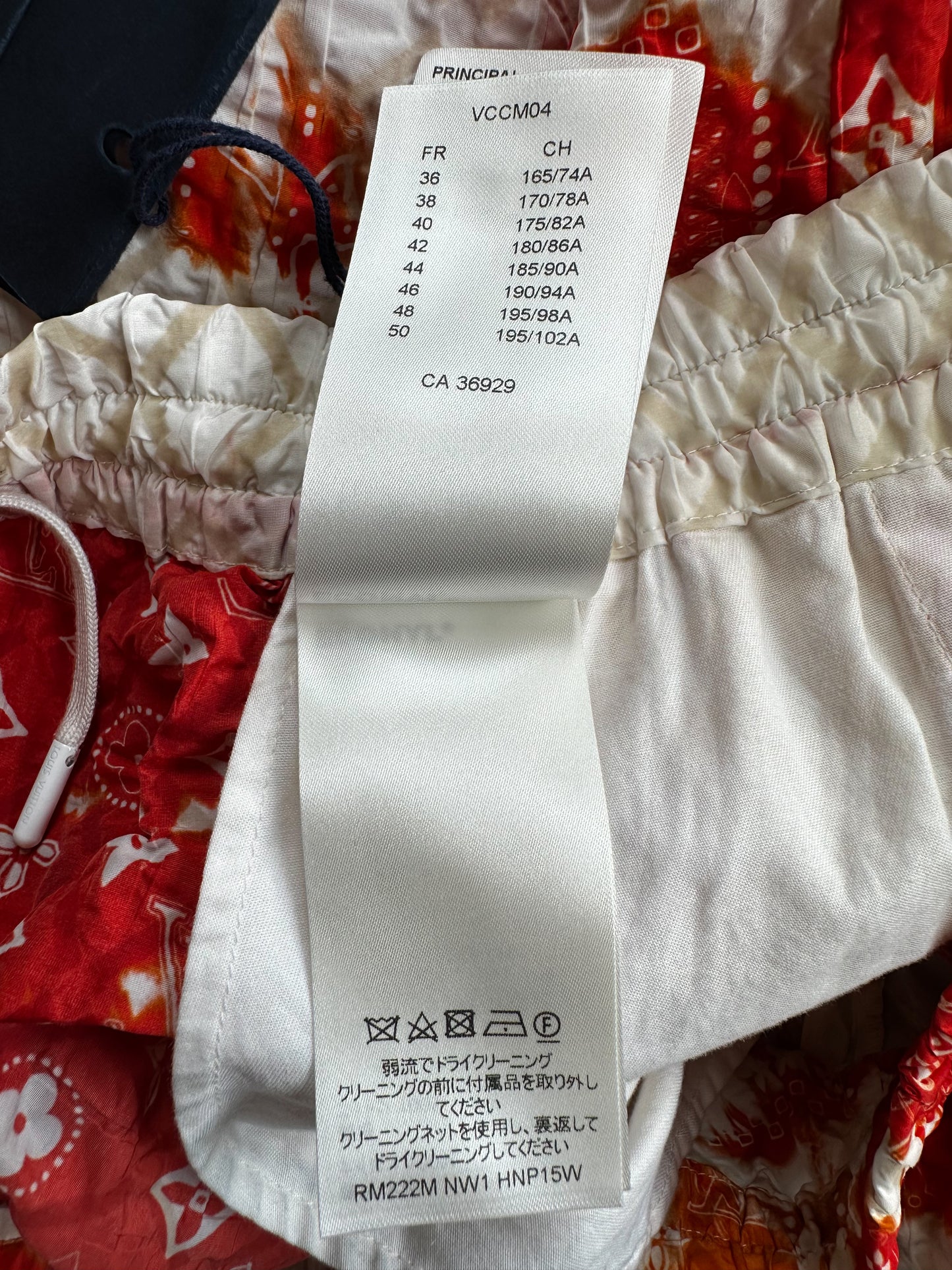 Louis Vuitton Orange Bandana Bleached Track Shorts