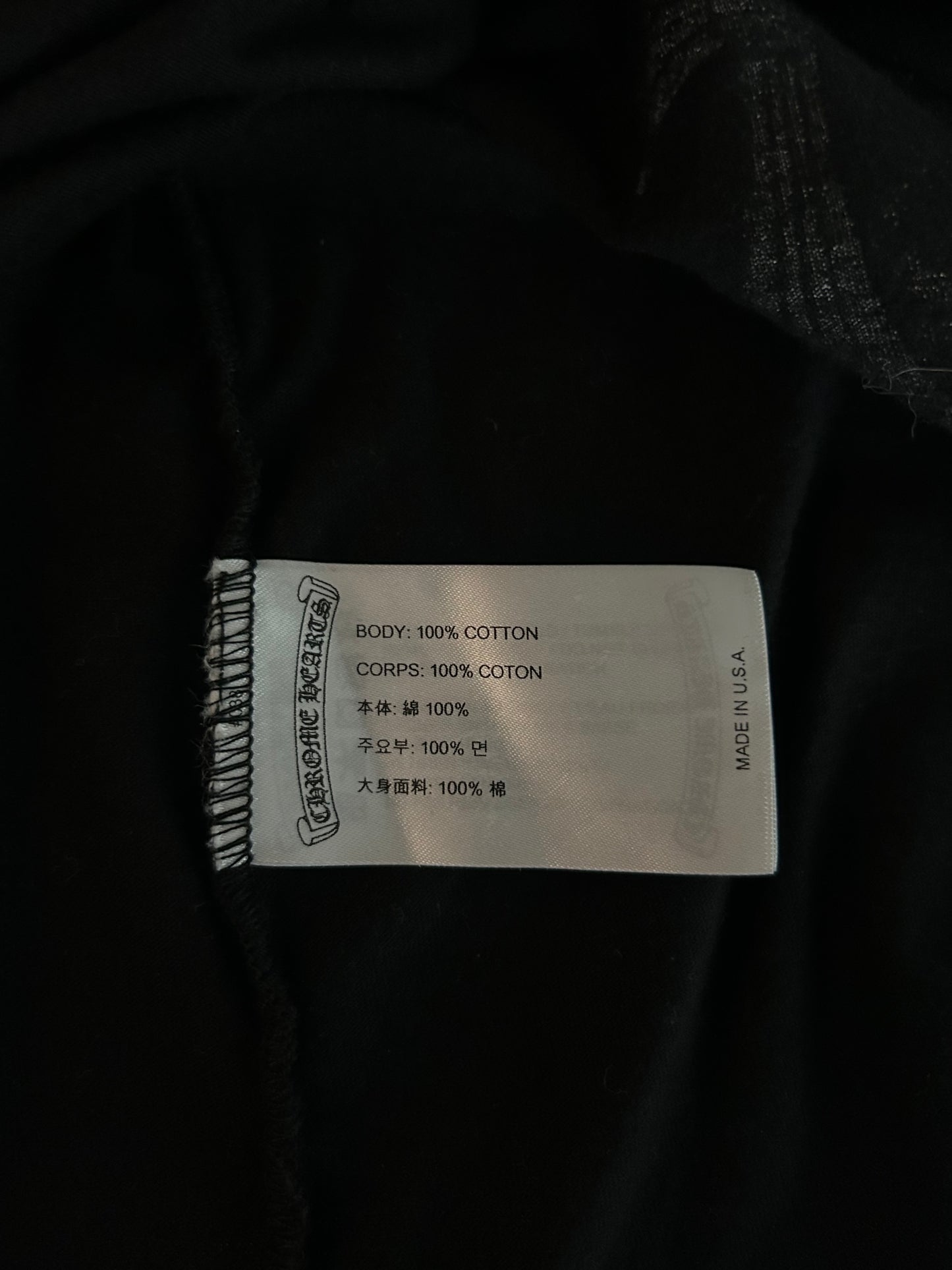 Chrome Hearts Black Multicolor Cross Logo T-Shirt