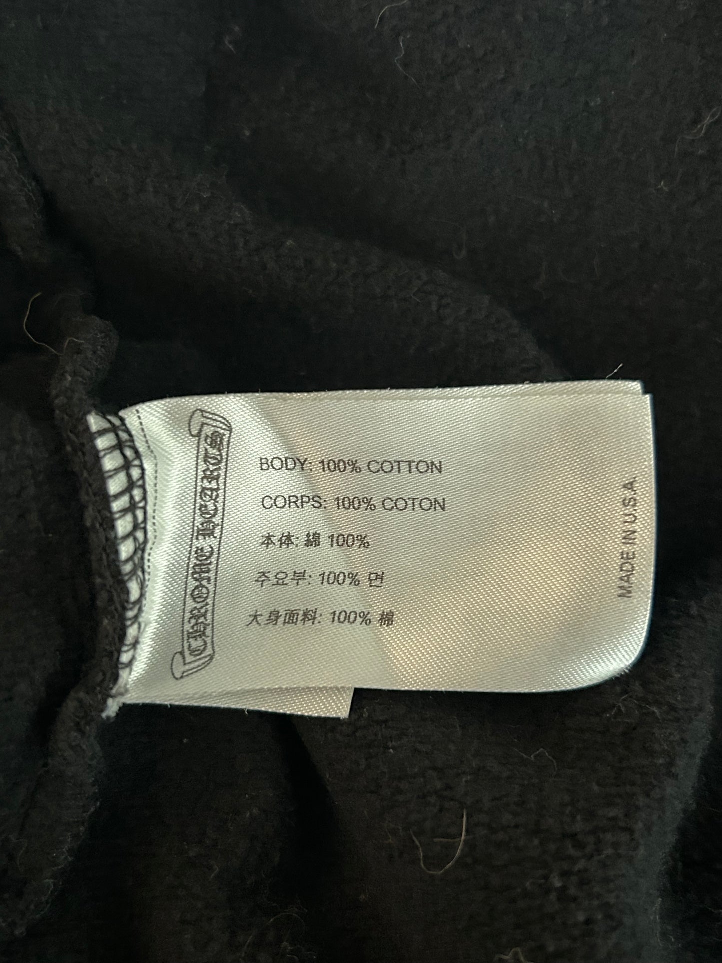 Chrome Hearts Black & White Horseshoe Logo Hoodie