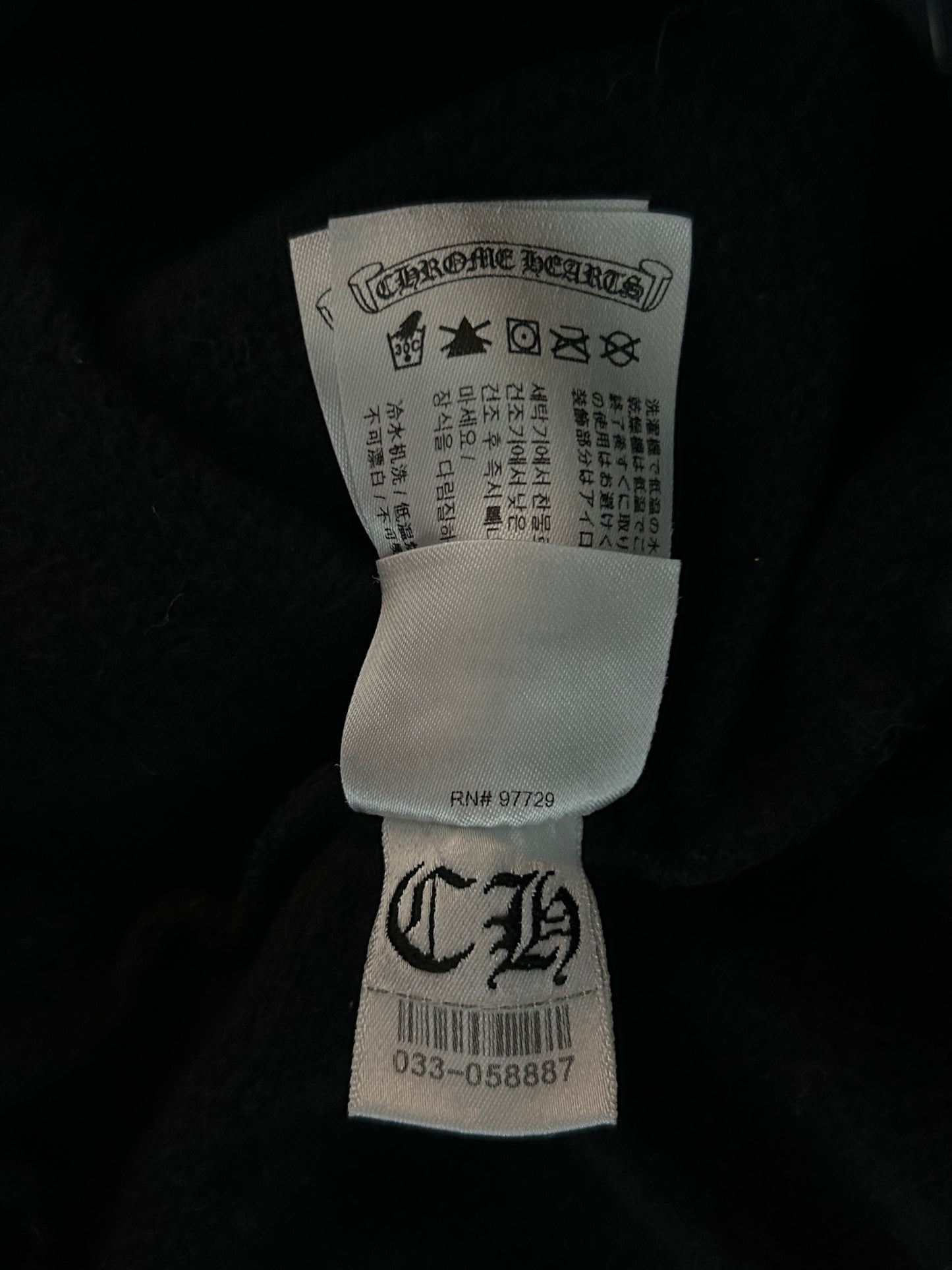Chrome Hearts Black & White Horseshoe Logo Hoodie