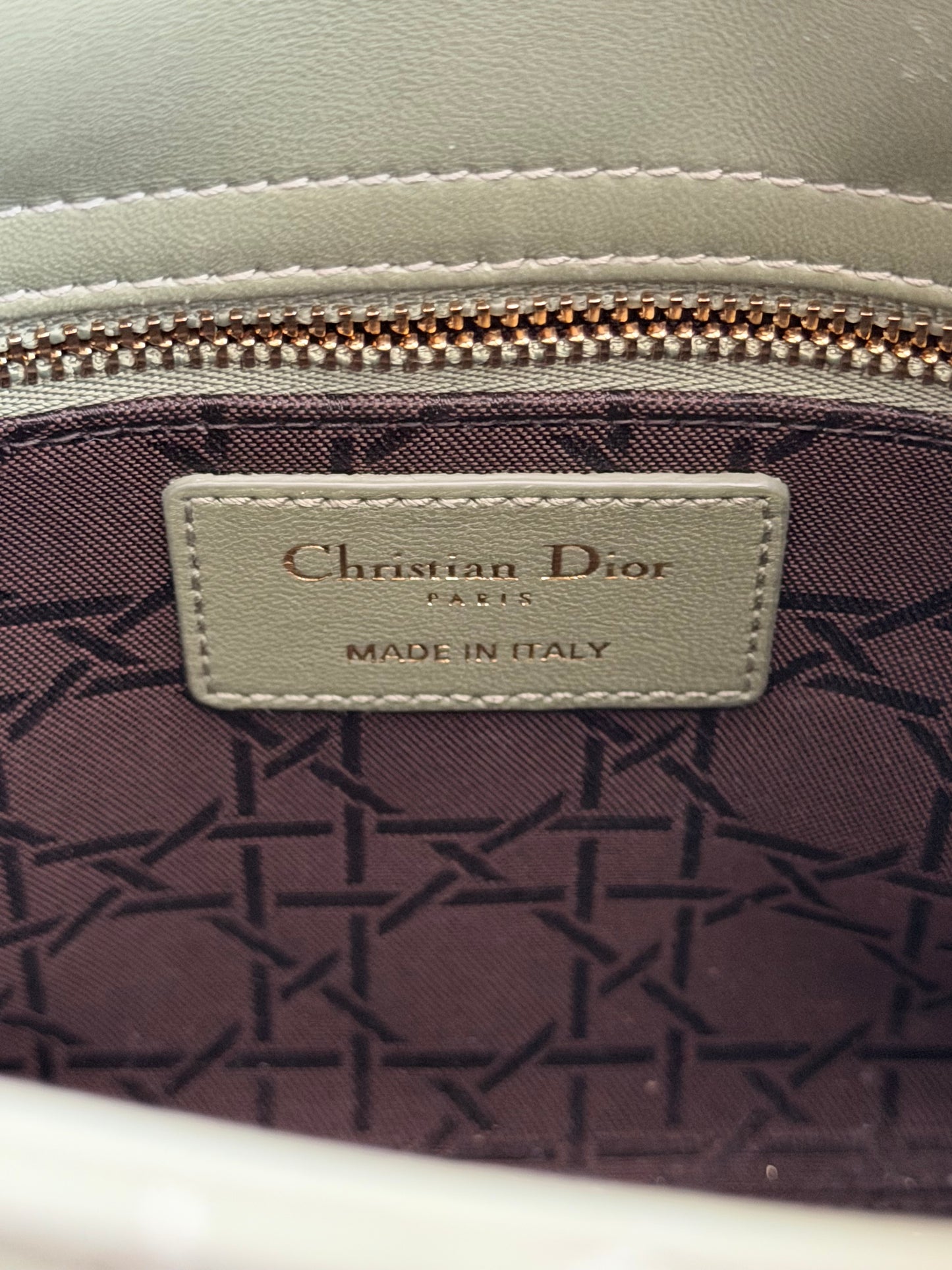 Dior Olive Medium Lady Dior Bag
