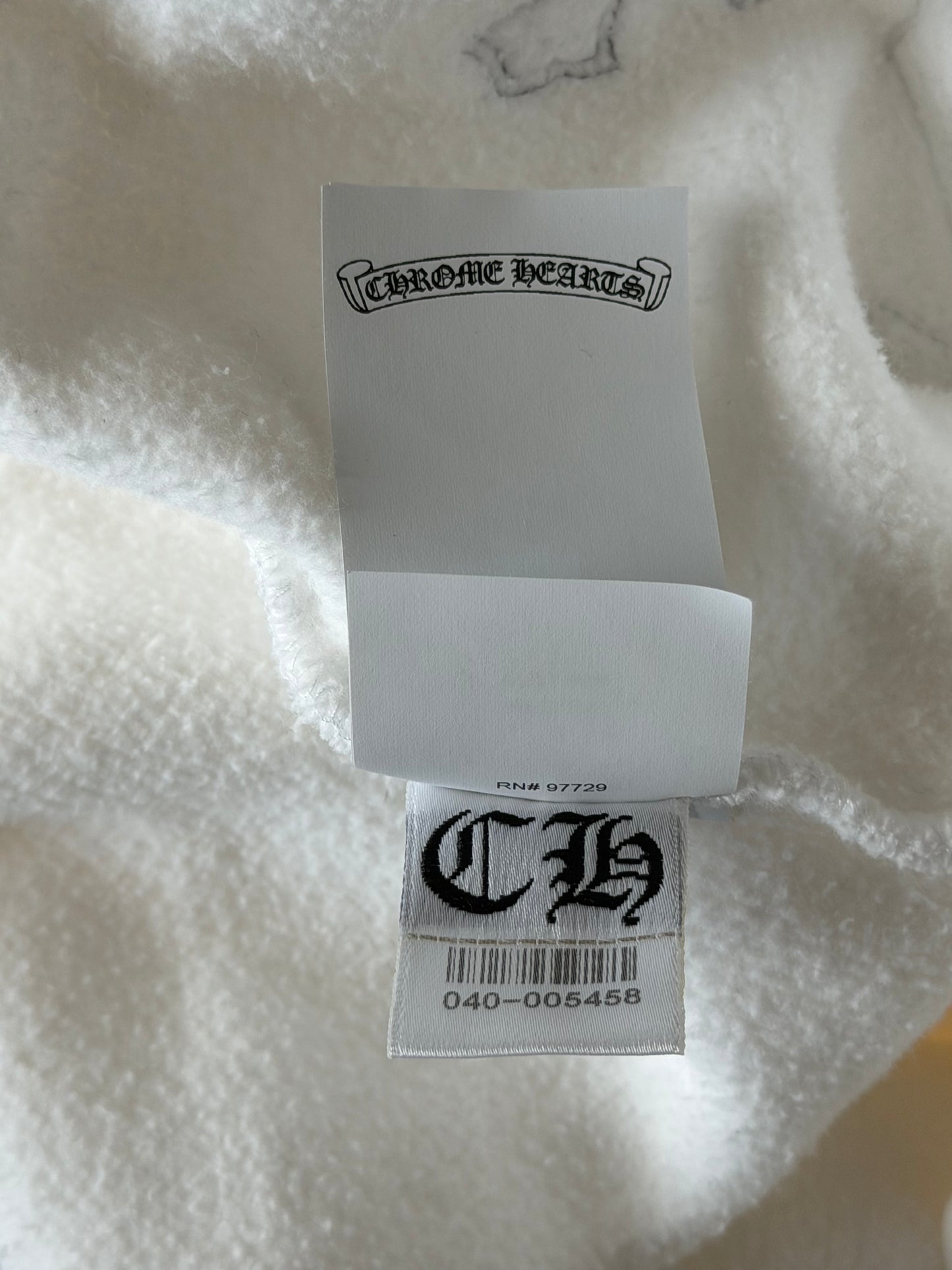 Chrome Hearts White & Leopard Cross Patch Sweater