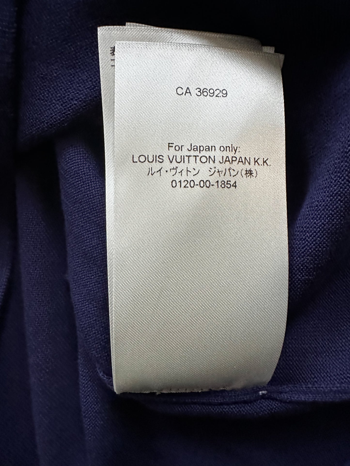 Louis Vuitton Blue & White Script Logo Intarsia T-Shirt