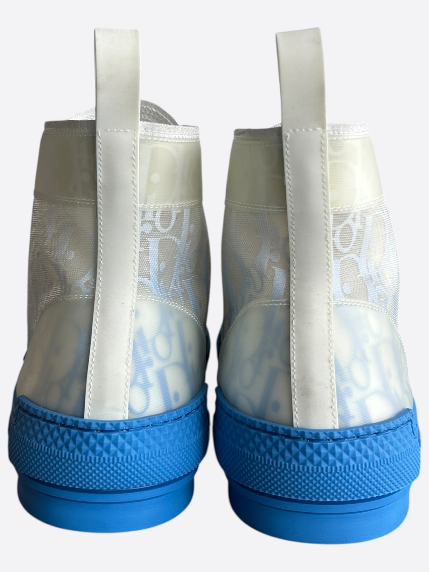Dior Blue & White Oblique Hightop B23 Sneakers