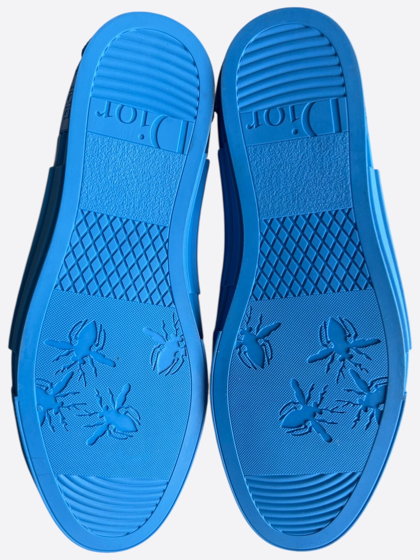 Dior Blue & White Oblique Hightop B23 Sneakers
