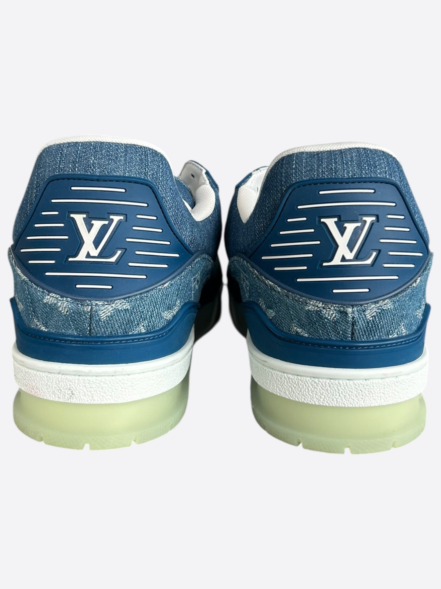 Louis Vuitton Blue Denim Monogram Trainers