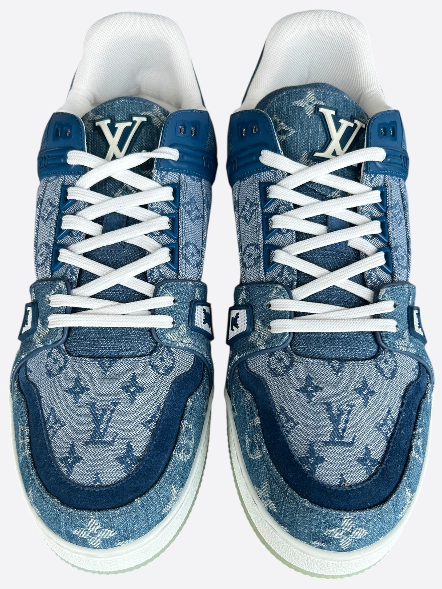 Louis Vuitton Blue Denim Monogram Trainers