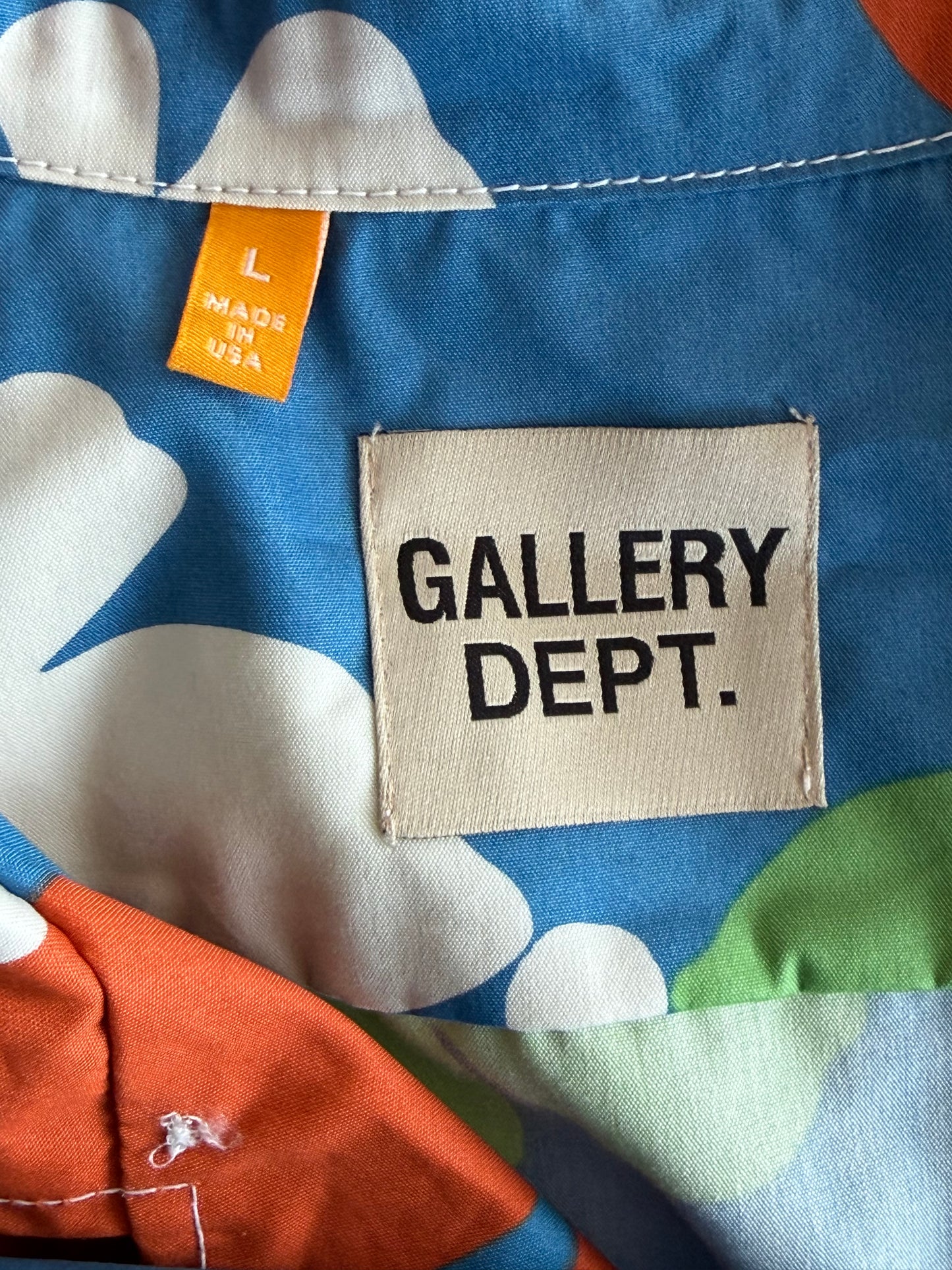 Gallery Dept Blue Floral Parker Button Up Shirt
