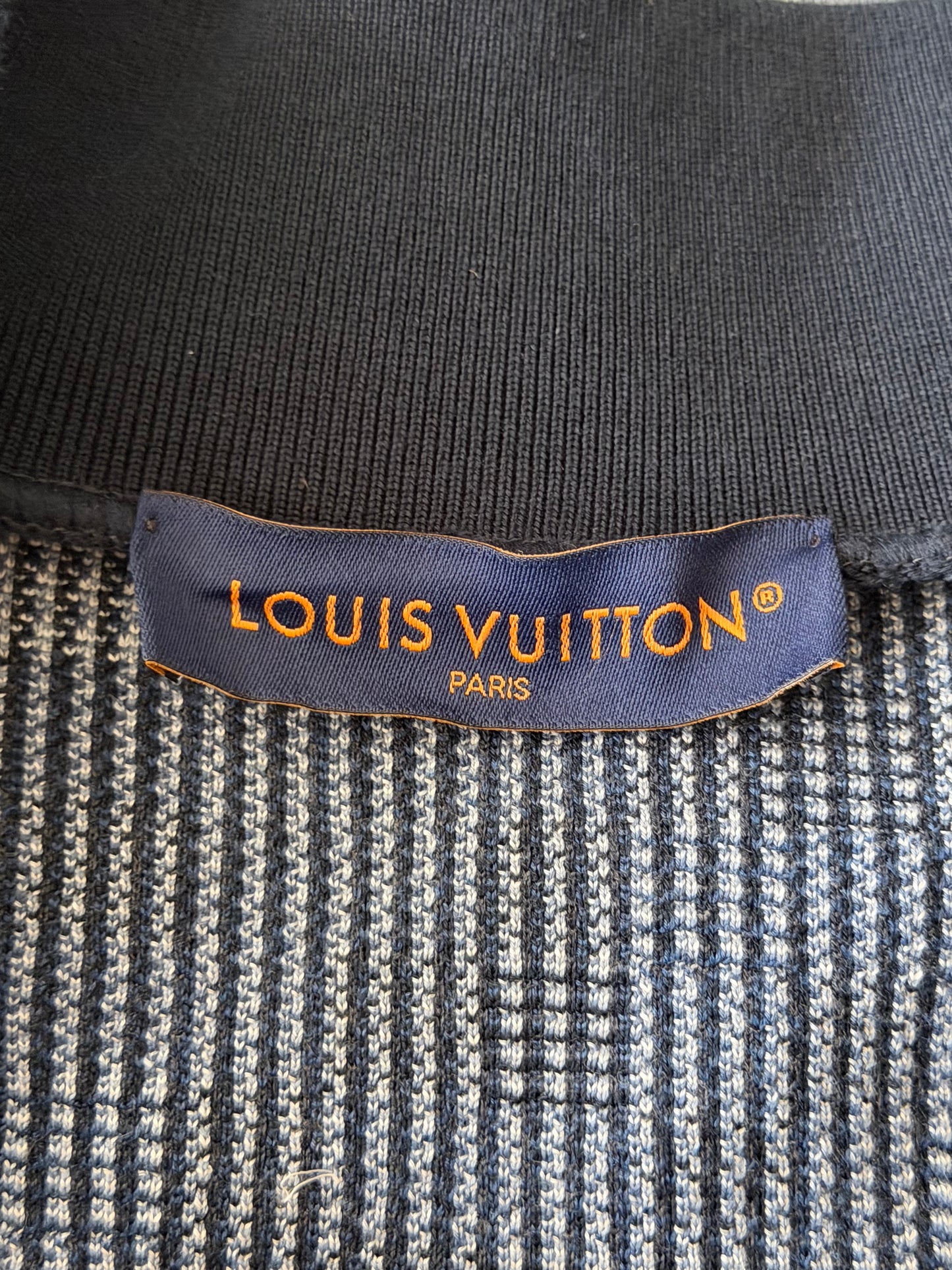 Louis Vuitton Blue Damoflage Bomber Jacket