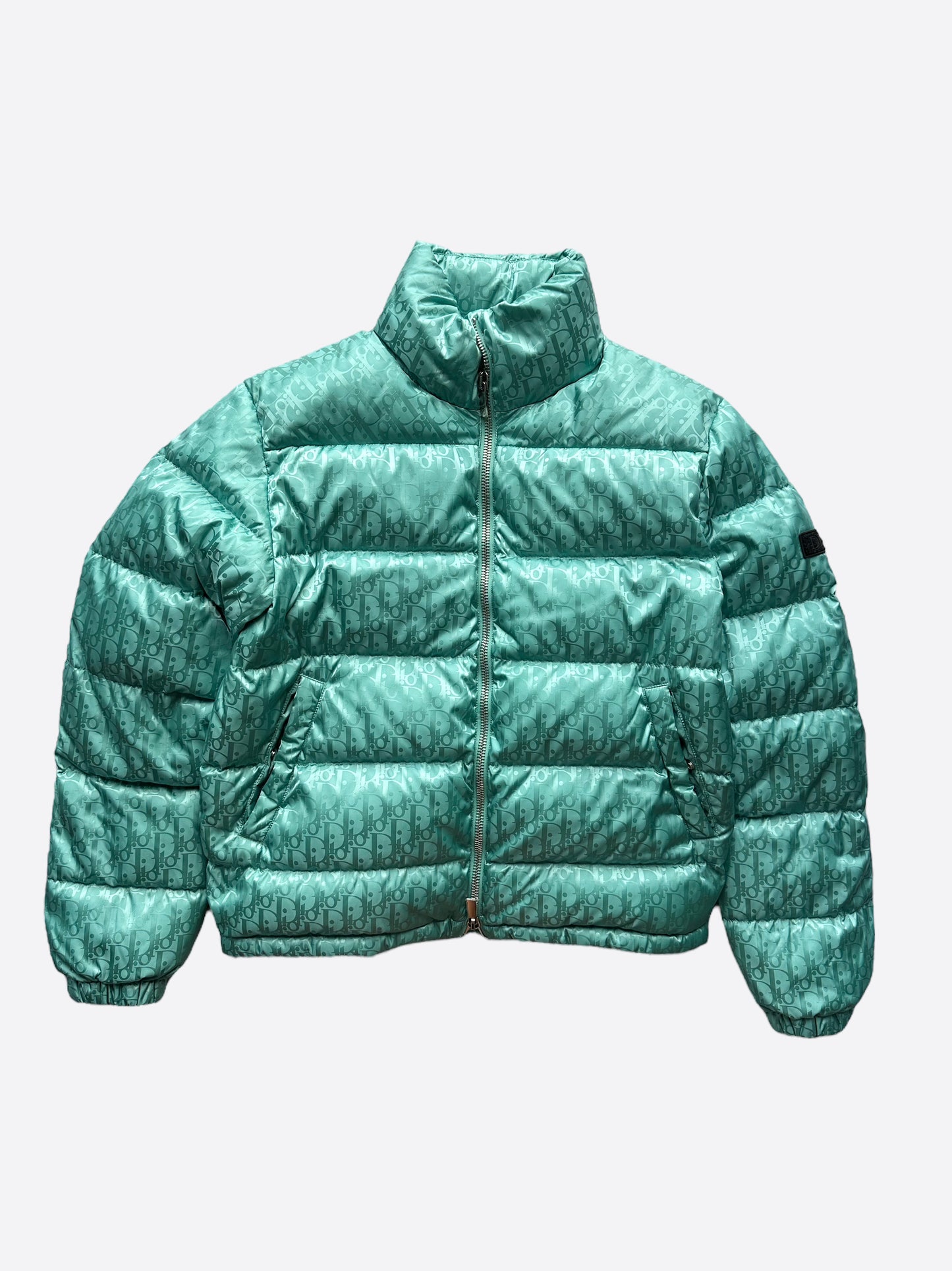 Dior Sea Green Oblique Puffer Jacket