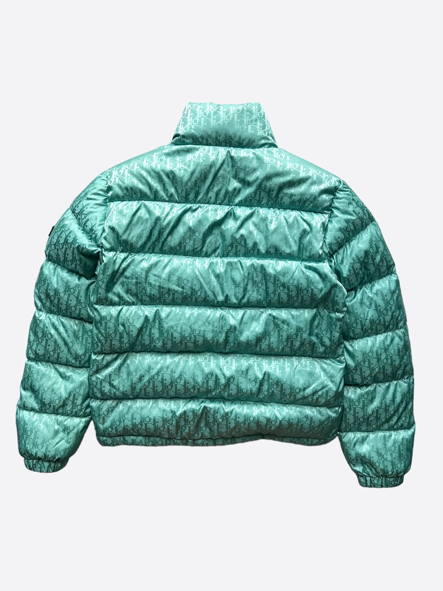 Dior Sea Green Oblique Puffer Jacket