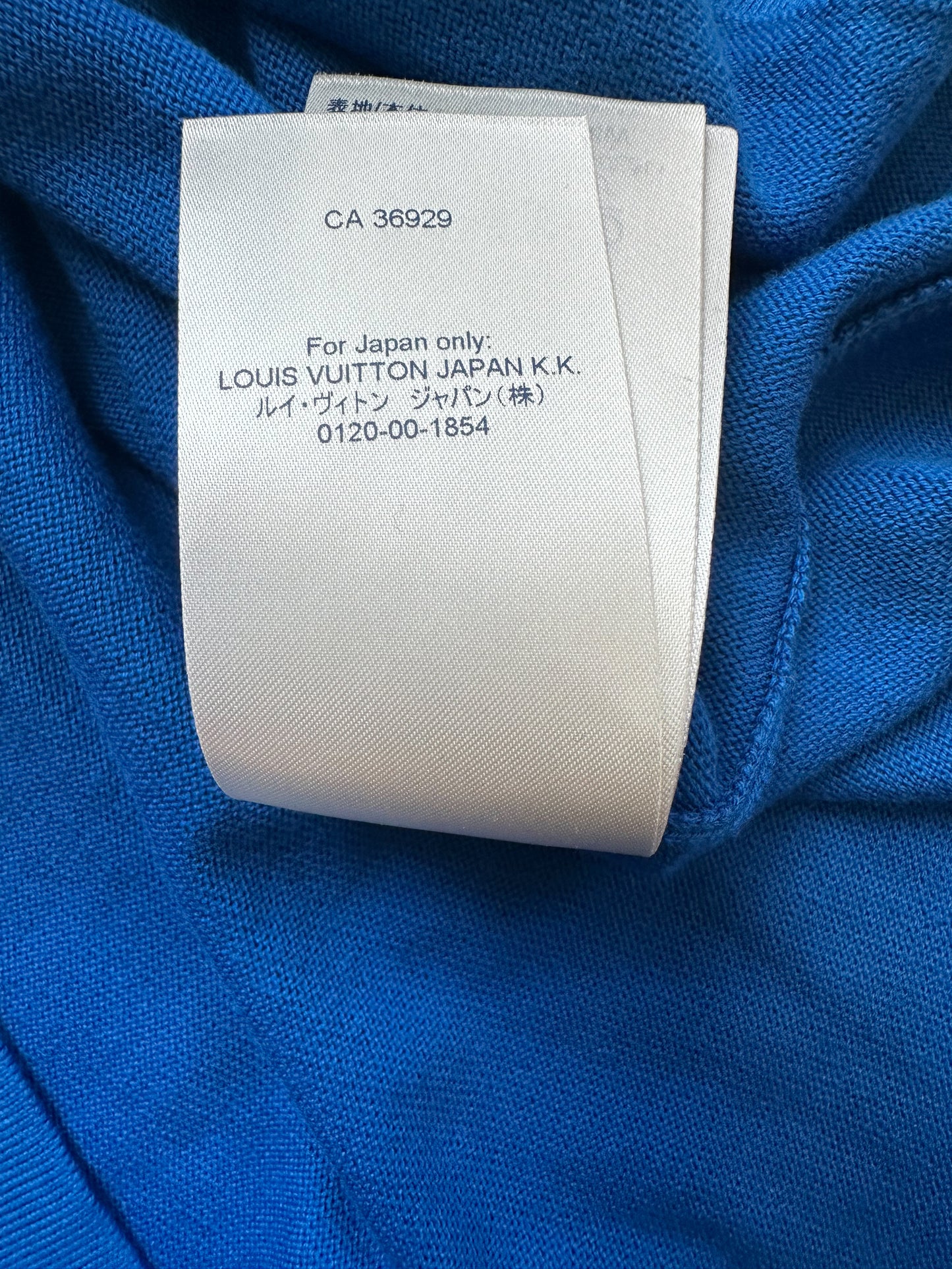 Louis Vuitton Blue & White Everyday Logo Intarsia T-Shirt