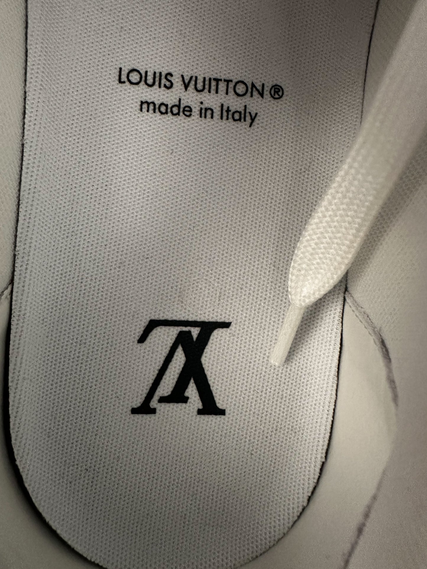 Louis Vuitton Yayoi Kusama White & Blue Polka Dot Trainers