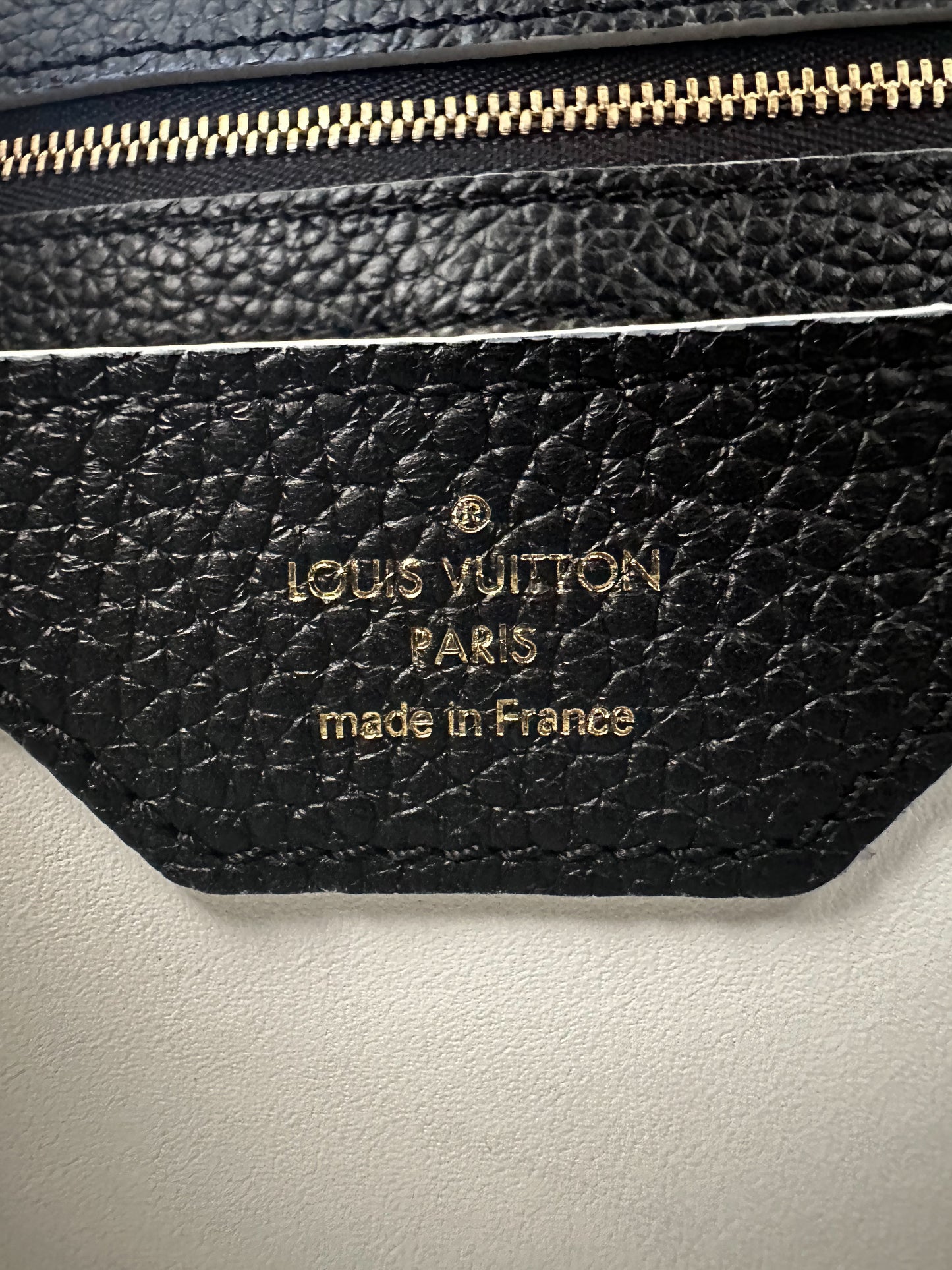 Louis Vuitton Black & White Capucines PM