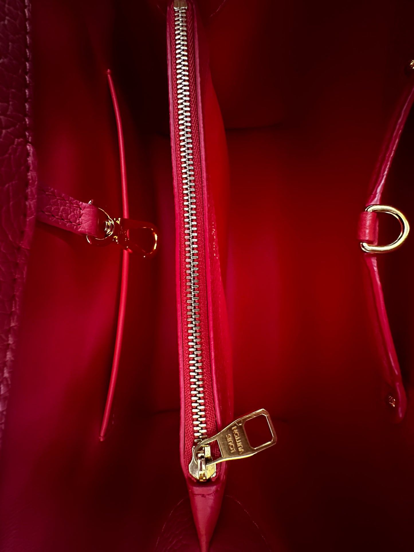 Louis Vuitton Pink Taurillon Capucines MM