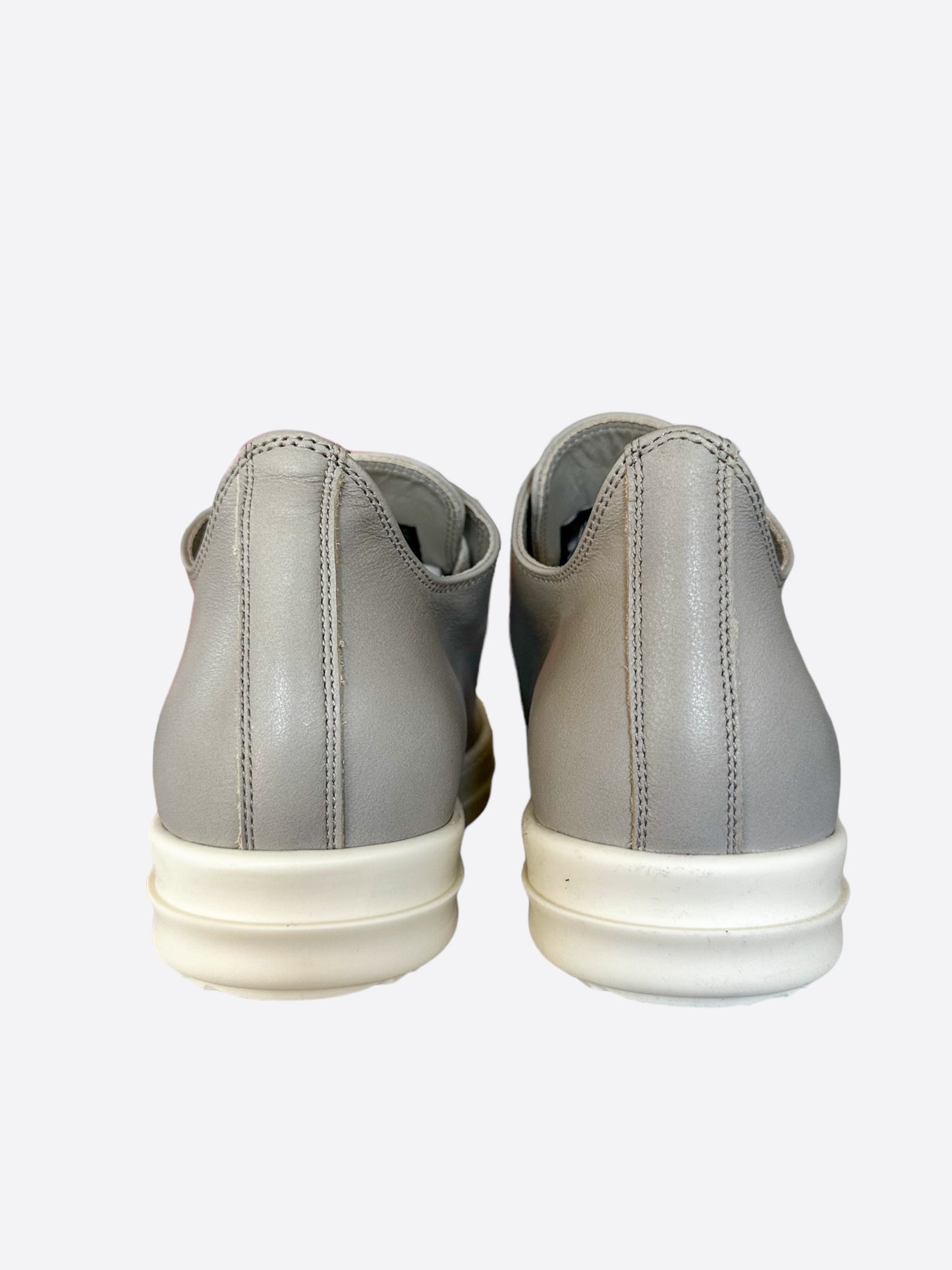 Rick Owens Grey & White Women's Low Top Sneakers