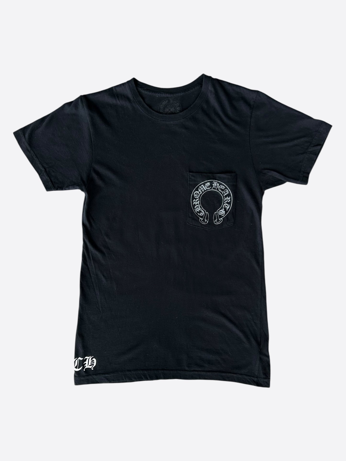 Chrome Hearts Black & White Malibu Cross Logo T-Shirt