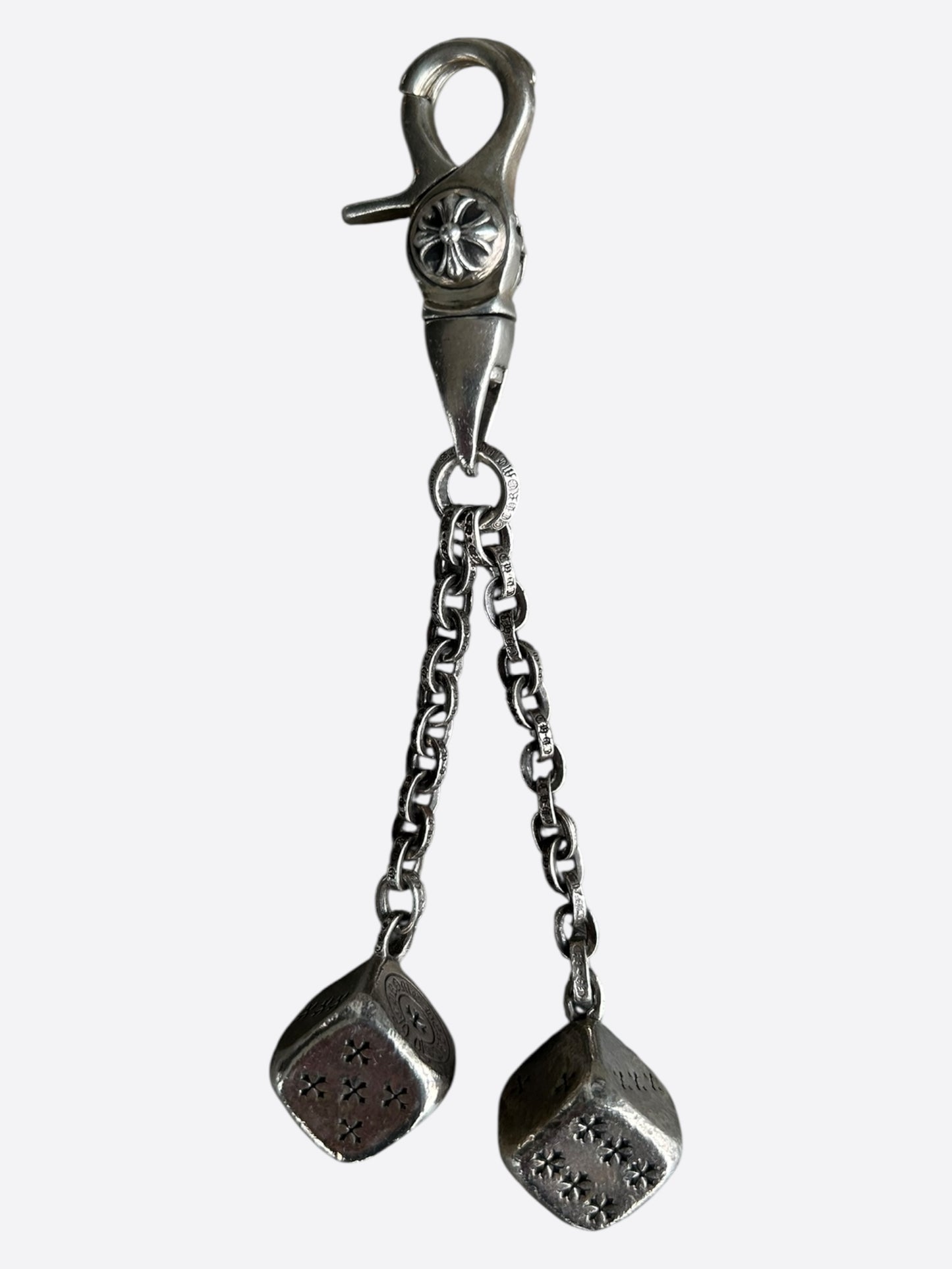 Chrome Hearts Silver Dice Keychain