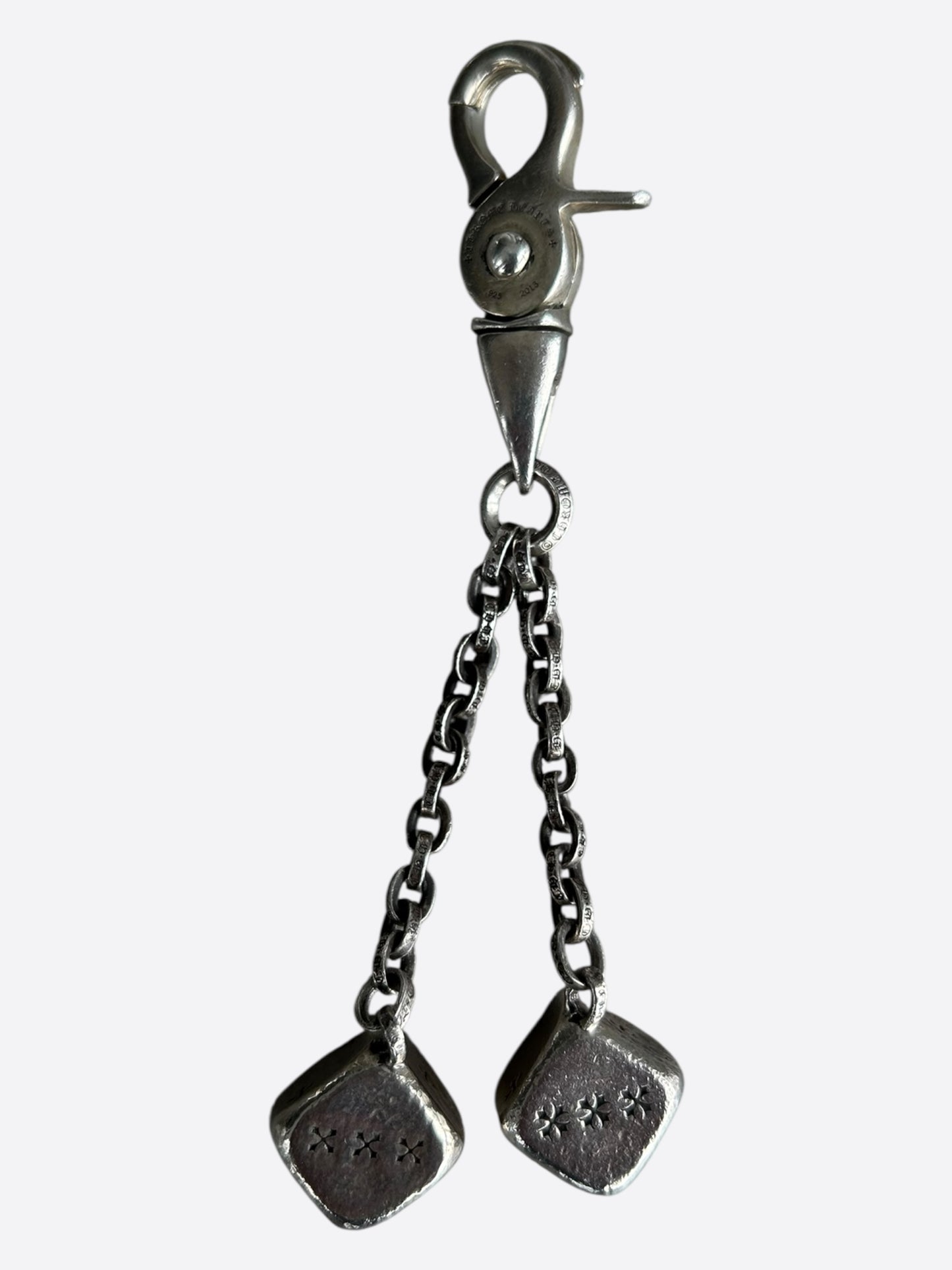 Chrome Hearts Silver Dice Keychain