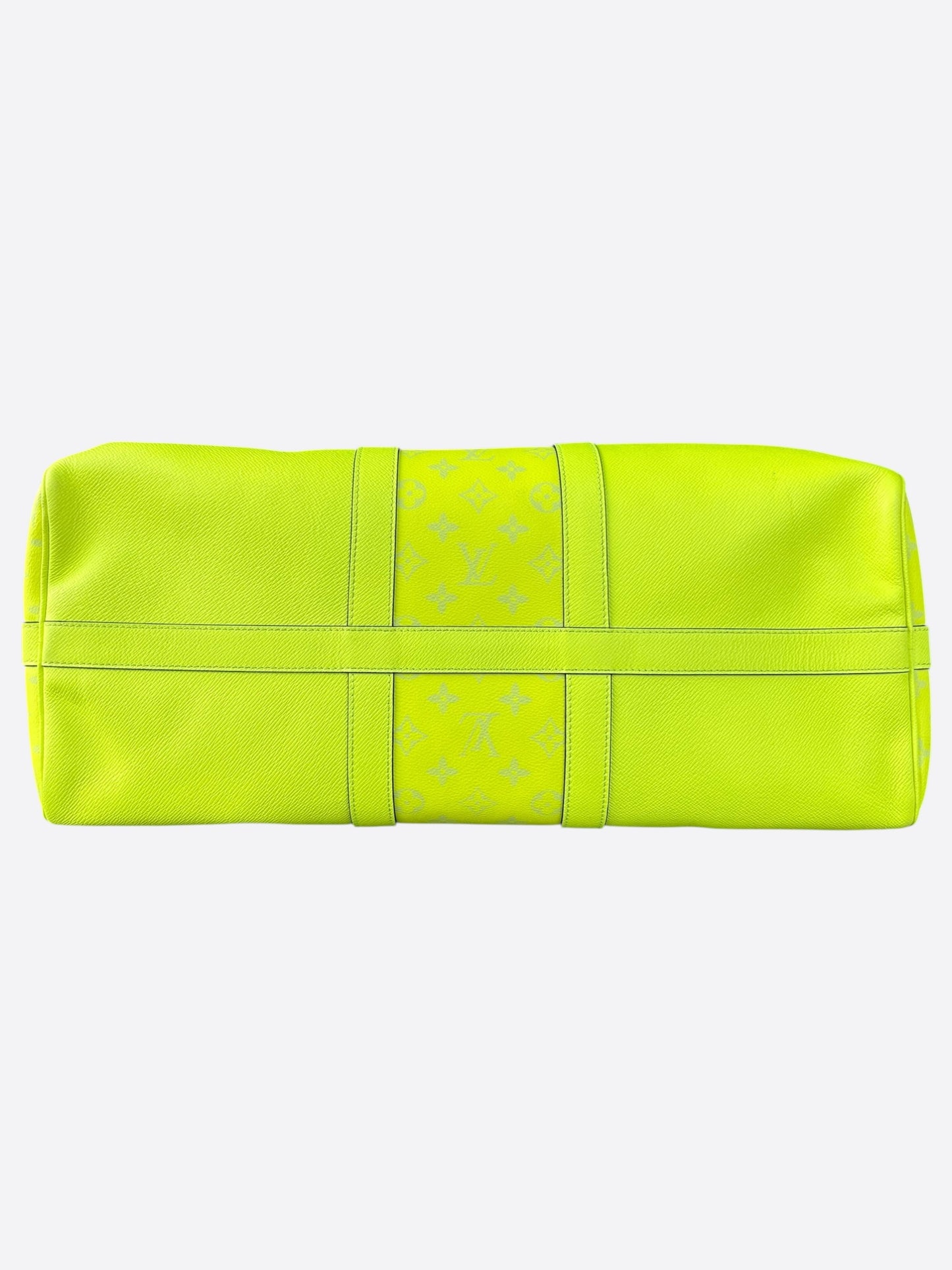 Louis Vuitton Yellow Taigarama Monogram Keepall 50