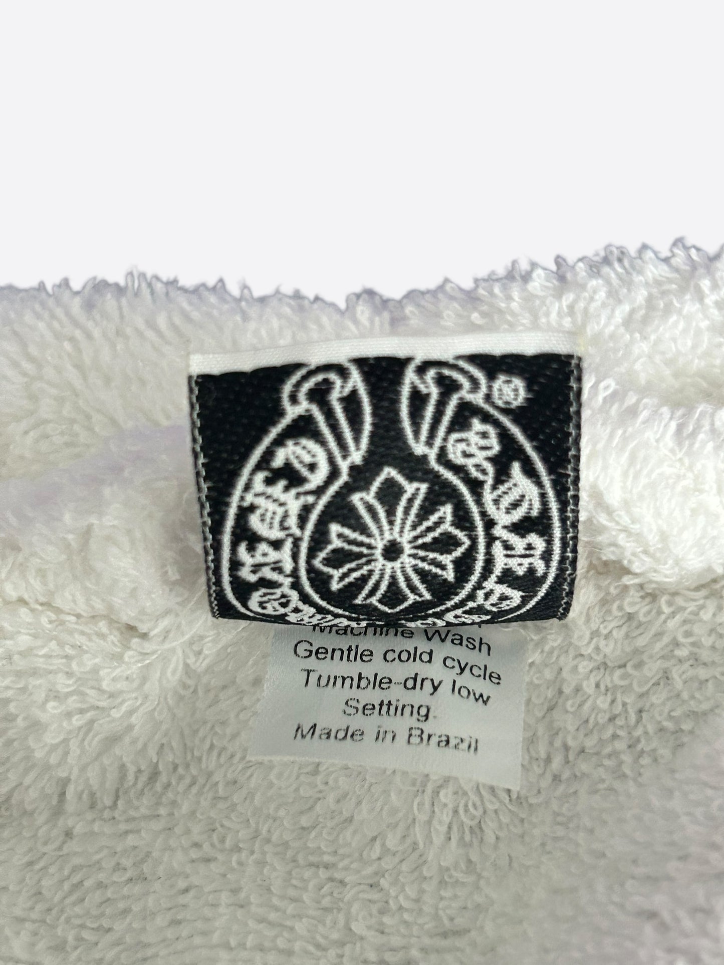 Chrome Hearts White & Red Cross Logo Robe