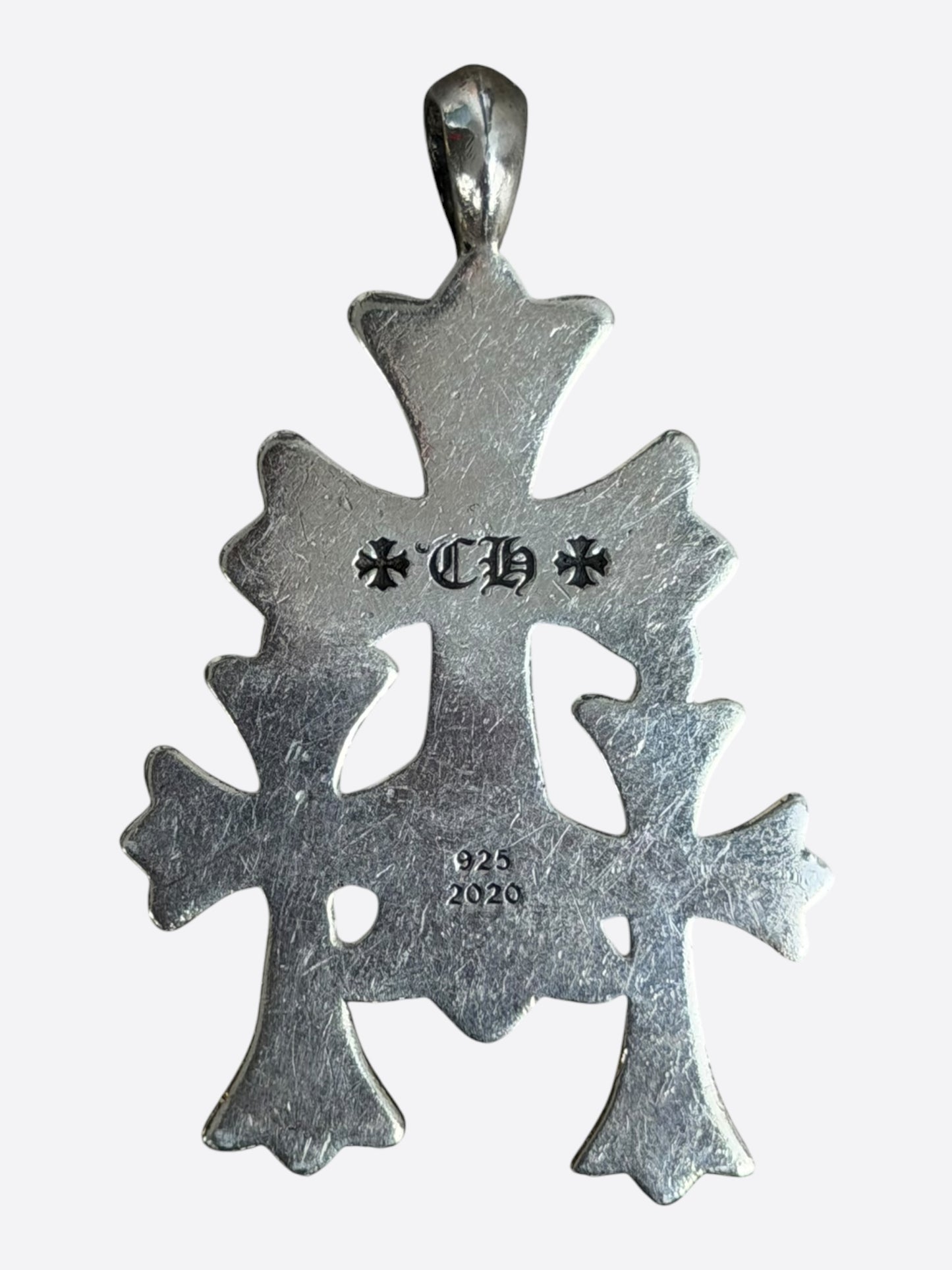 Chrome Hearts Silver Triple Cross Pendant