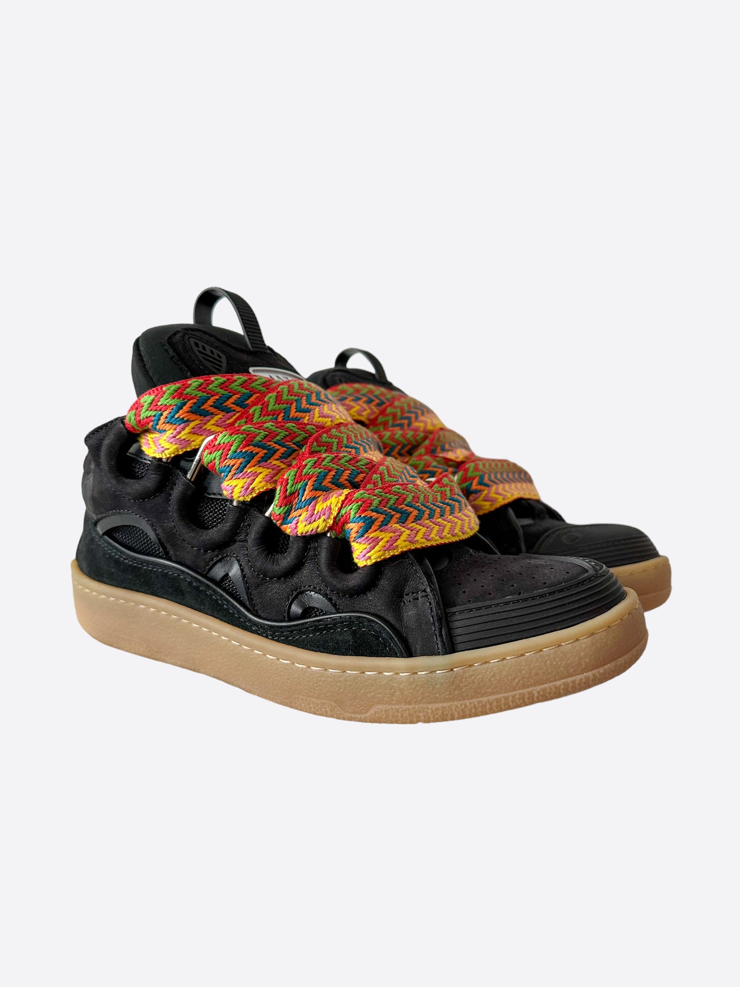 Lanvin Black Curb Oversized Sneakers