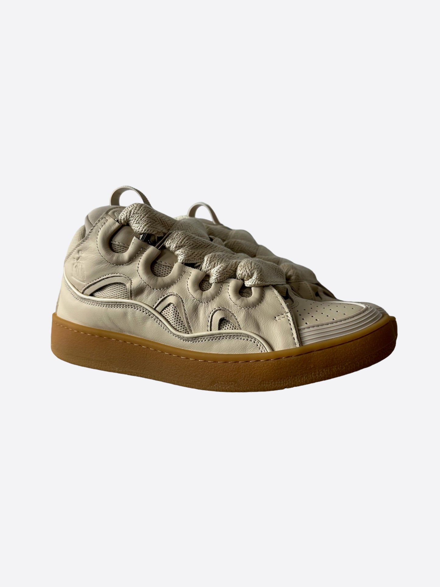Lanvin Tan Curb Oversized Sneakers