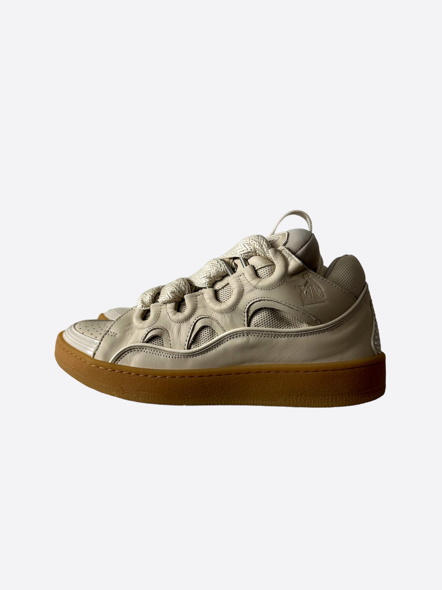 Lanvin Tan Curb Oversized Sneakers