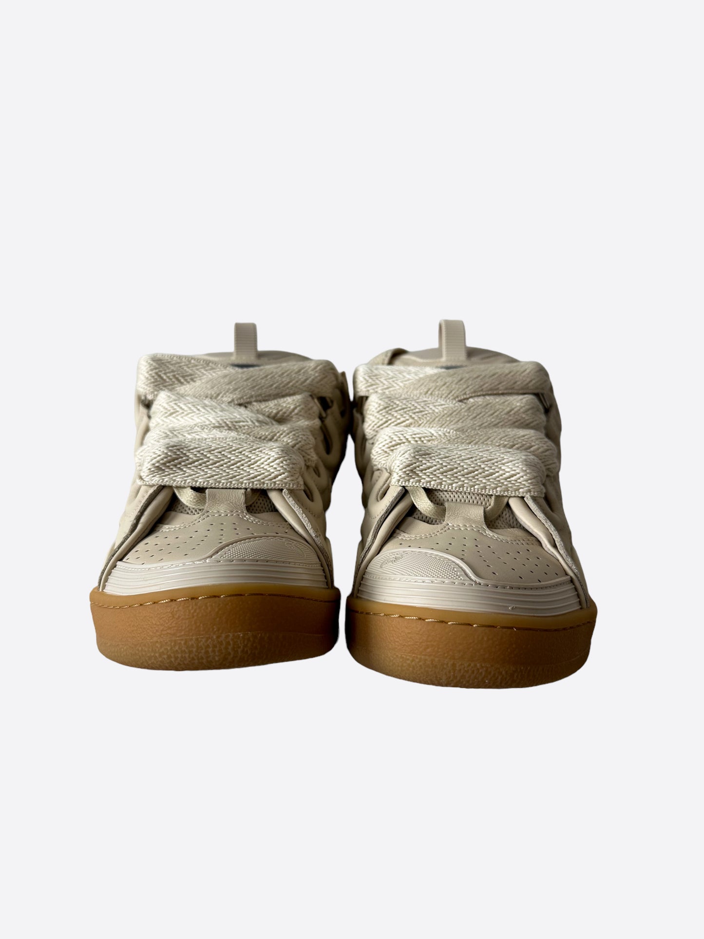 Lanvin Tan Curb Oversized Sneakers