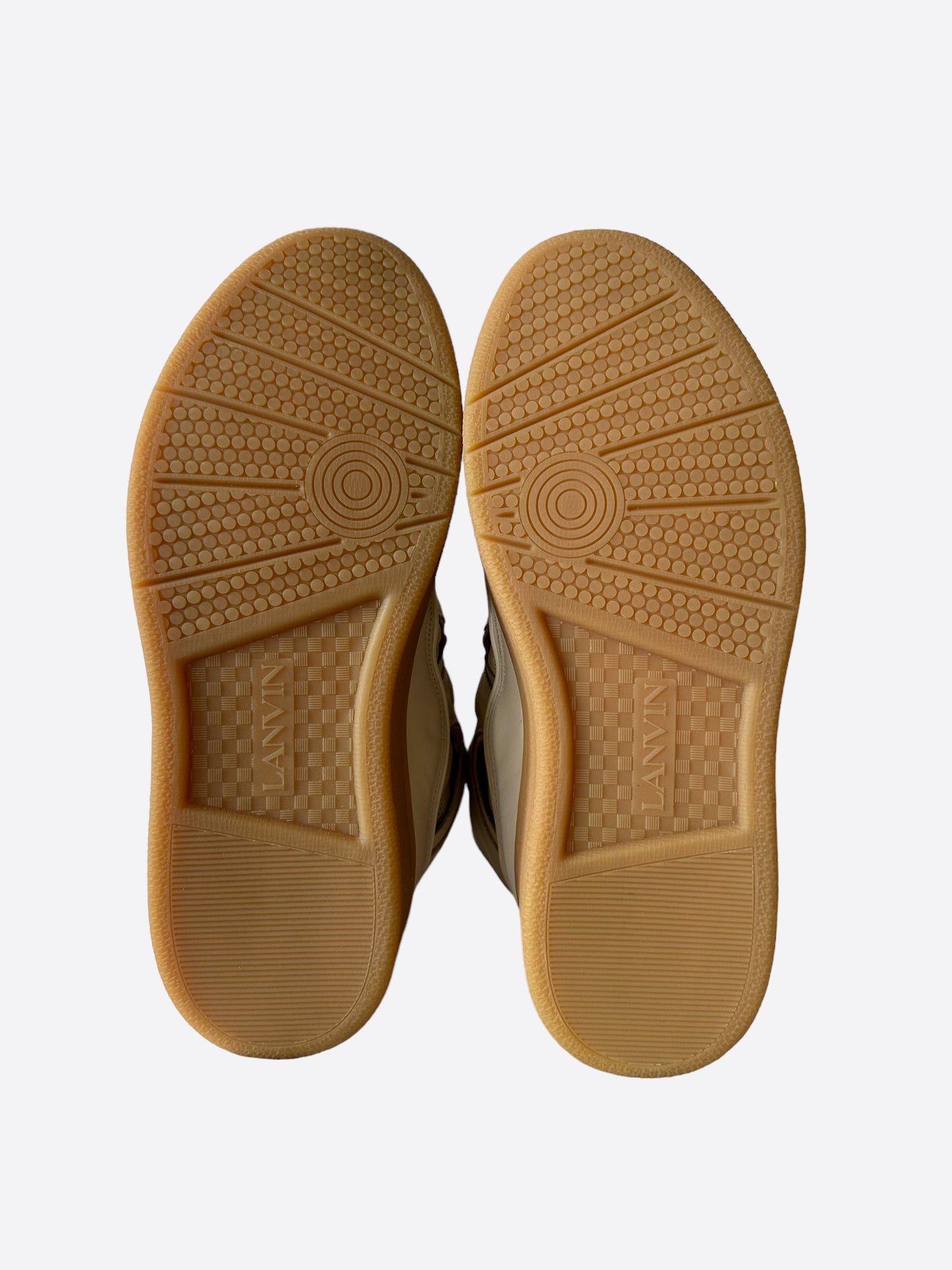 Lanvin Tan Curb Oversized Sneakers