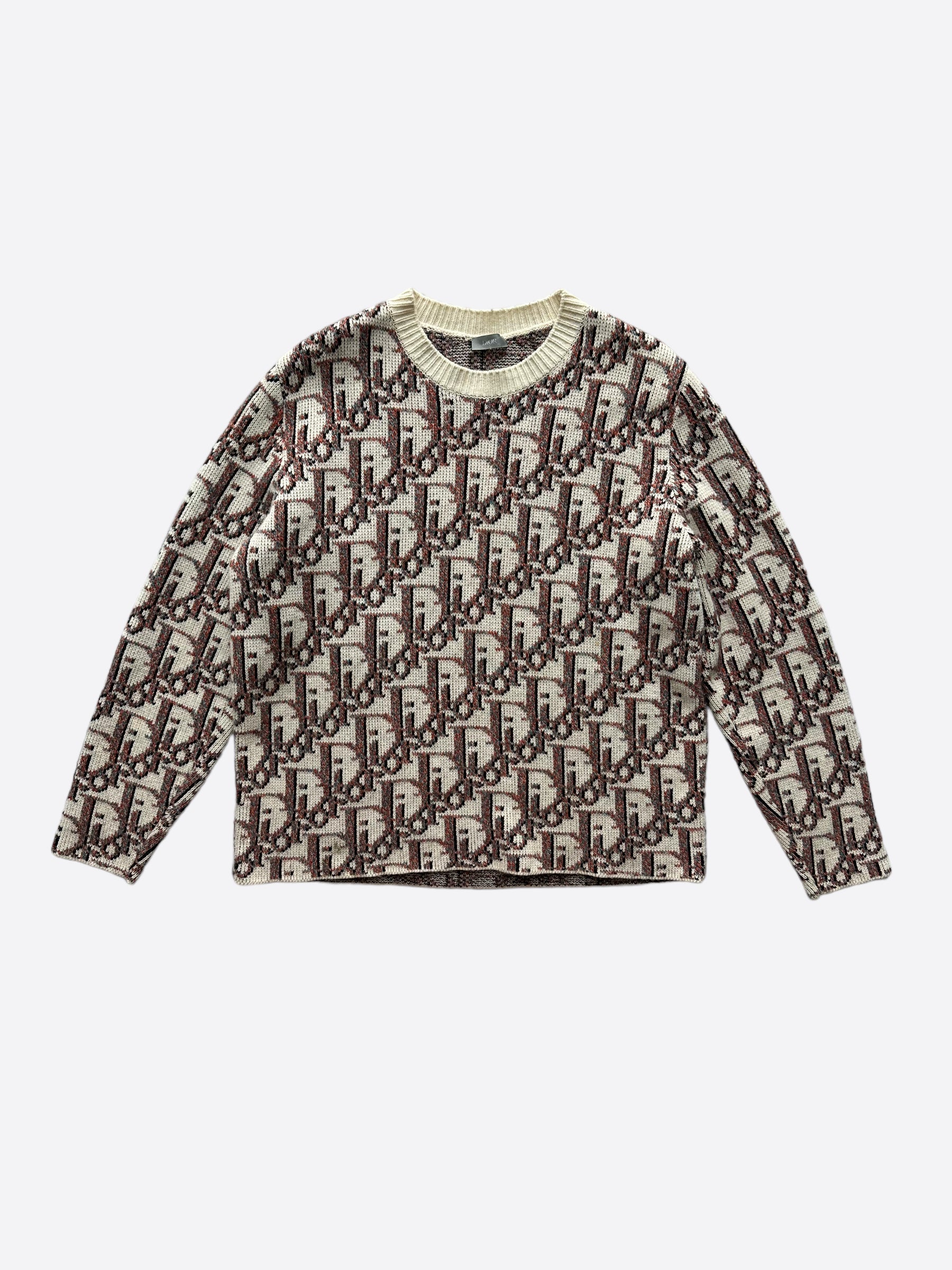 Dior Brown Oblique Wool Cashmere Knit Sweater – Savonches