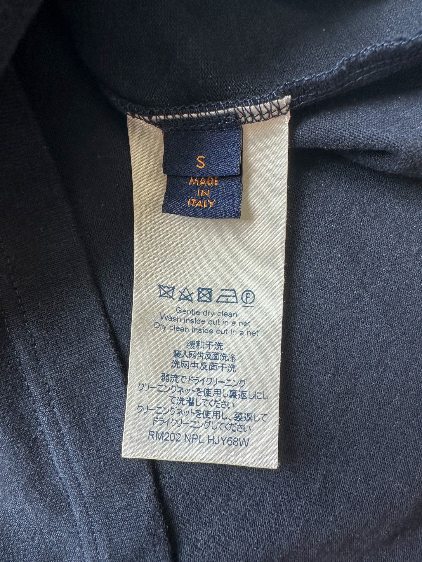 Louis Vuitton Navy & White Flower Logo Embroidered T-Shirt