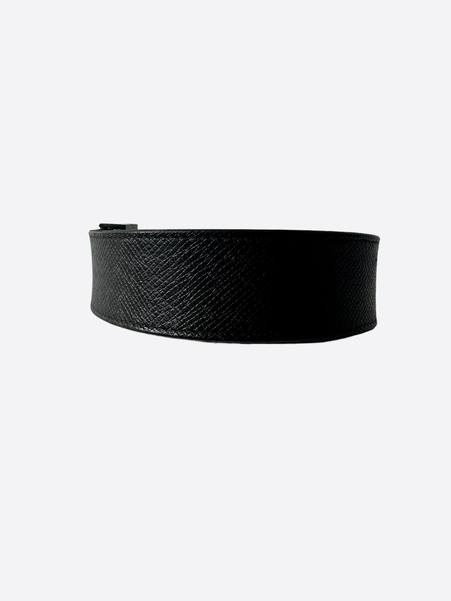 Louis Vuitton Black Taigarama Initiales Belt