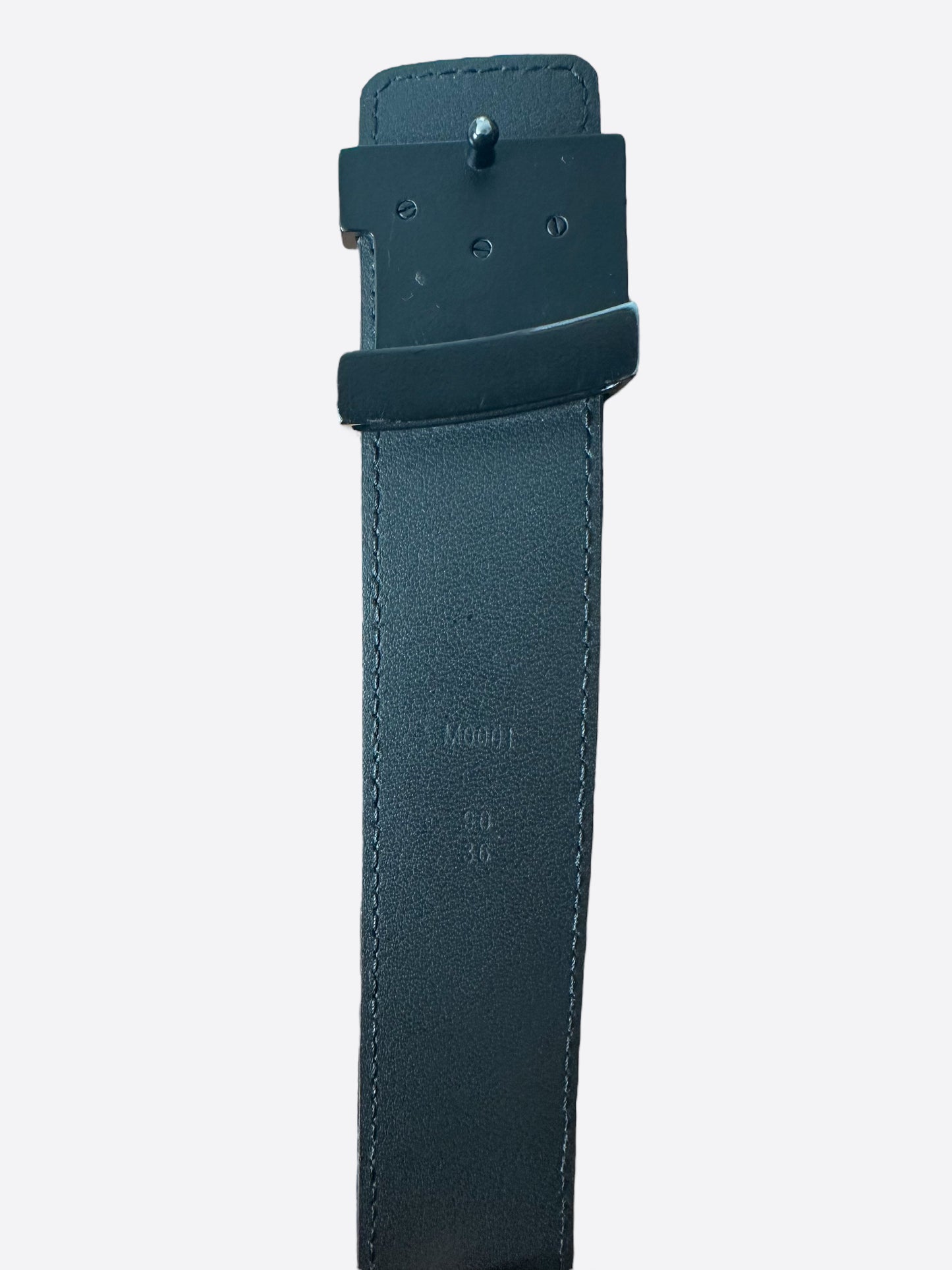 Louis Vuitton Black Taigarama Initiales Belt