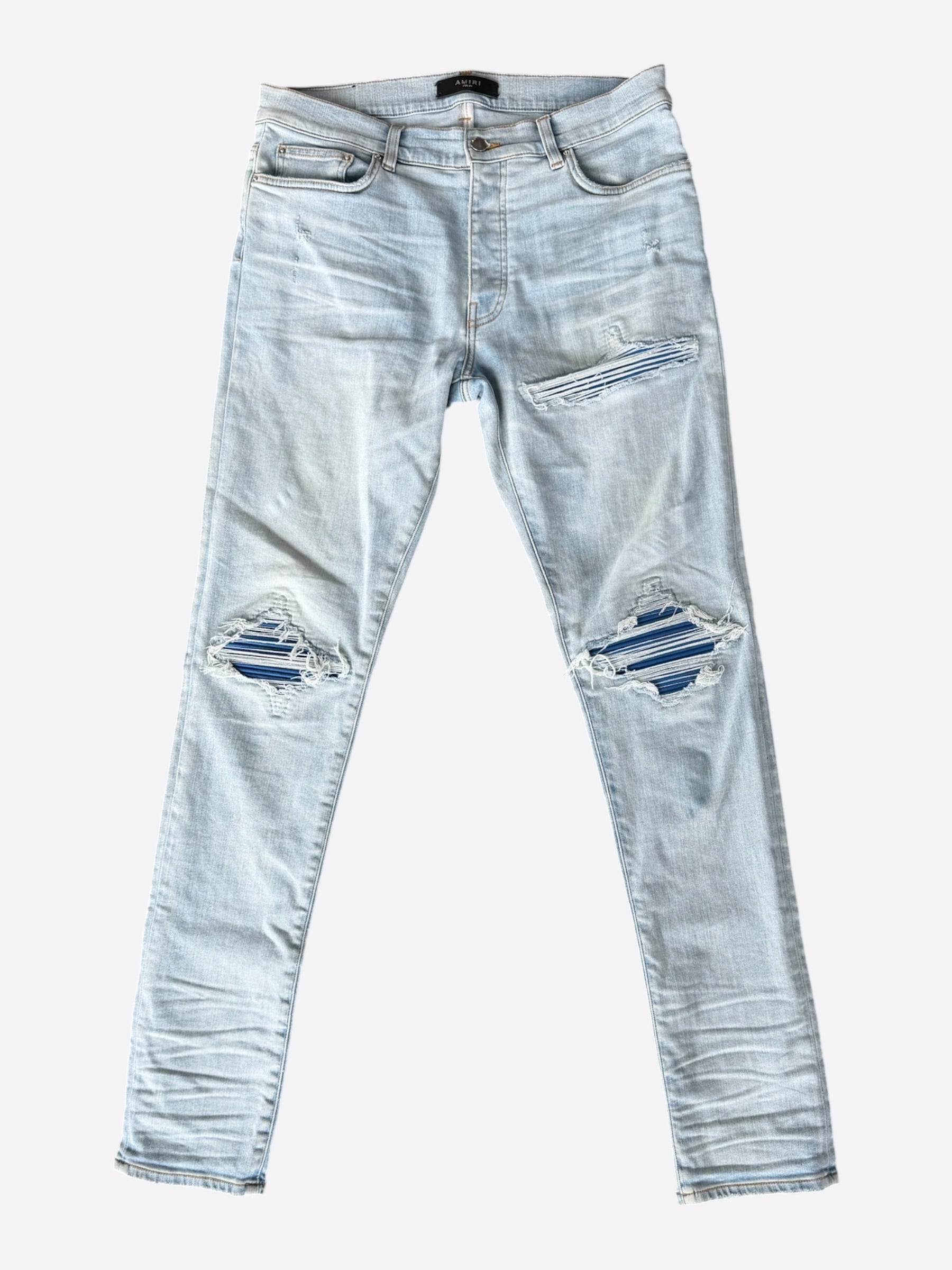 Amiri Light Indigo & Blue Patch MX1 Jeans – Savonches