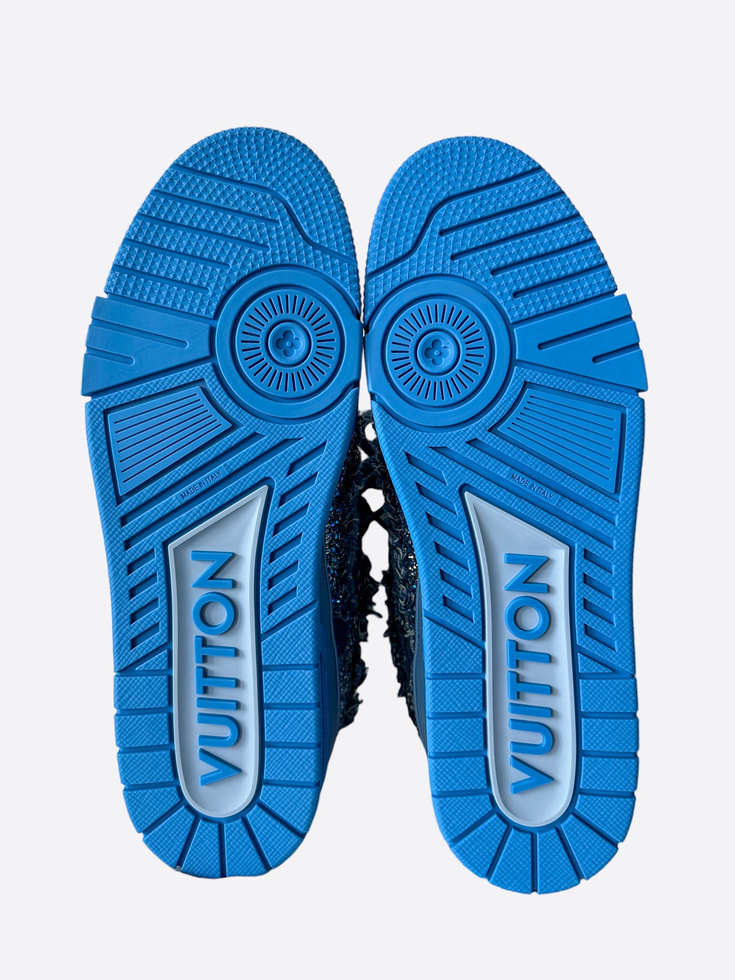 Louis Vuitton Blue Denim Monogram Crystal Skate Trainers