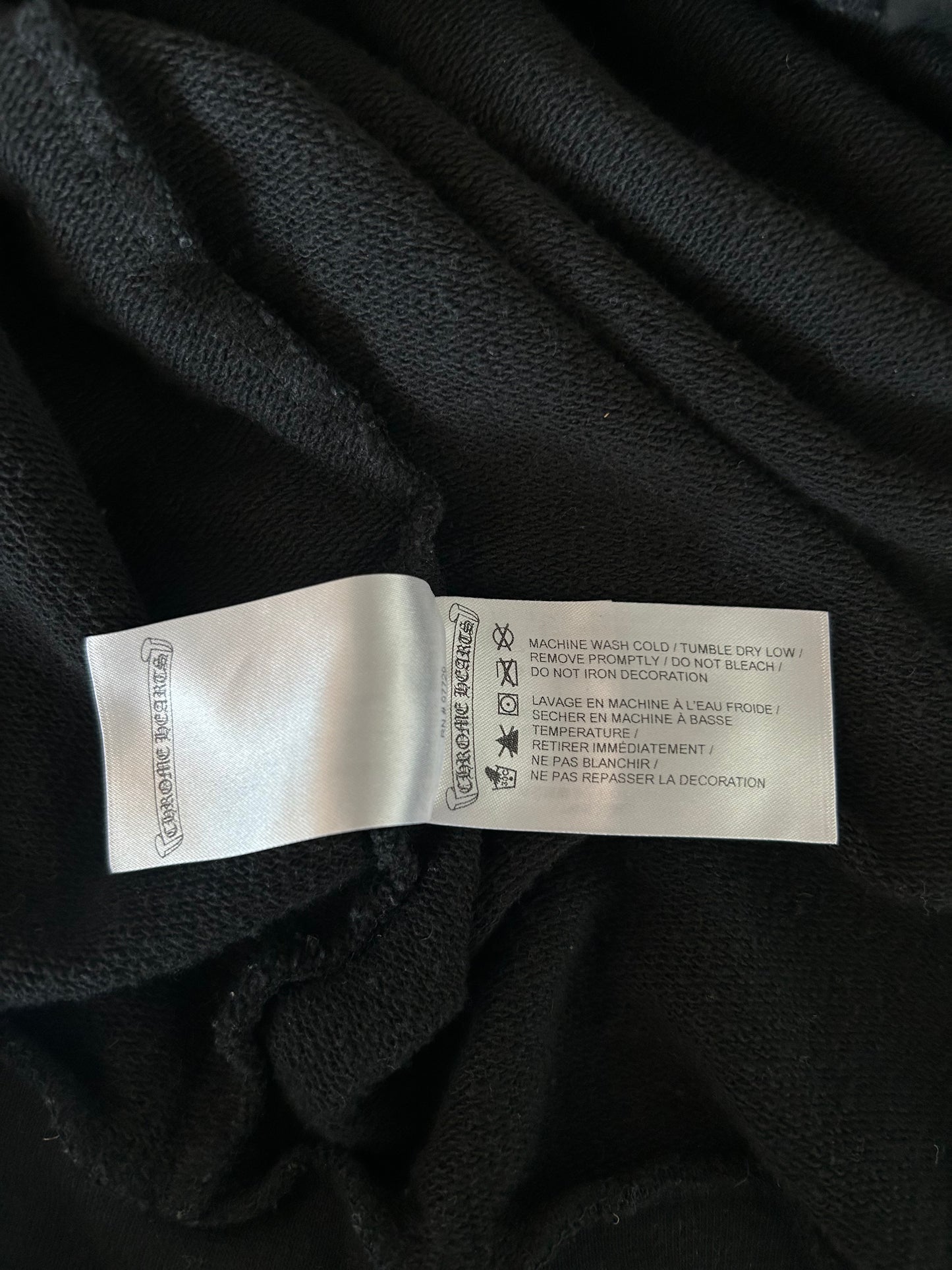 Chrome Hearts Black & White Cross Jacquard Horseshoe Logo Hoodie
