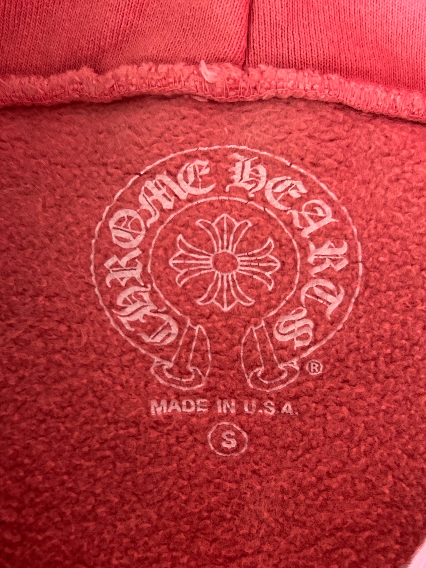 Chrome Hearts Drake Red Certified Cross Logo Hoodie