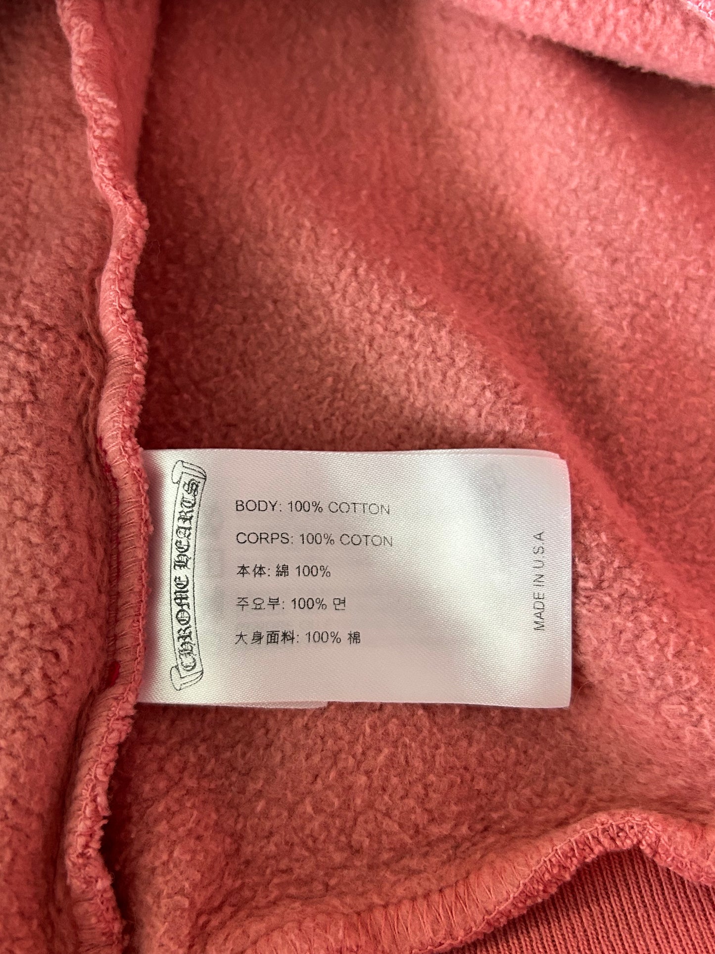 Chrome Hearts Drake Red Certified Cross Logo Hoodie