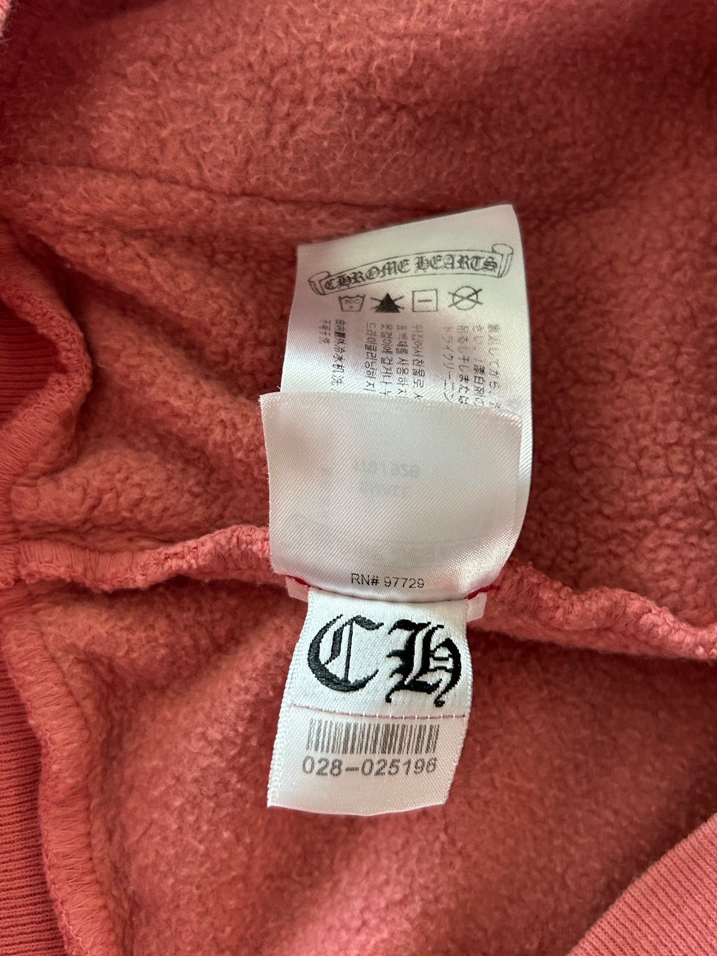Chrome Hearts Drake Red Certified Cross Logo Hoodie