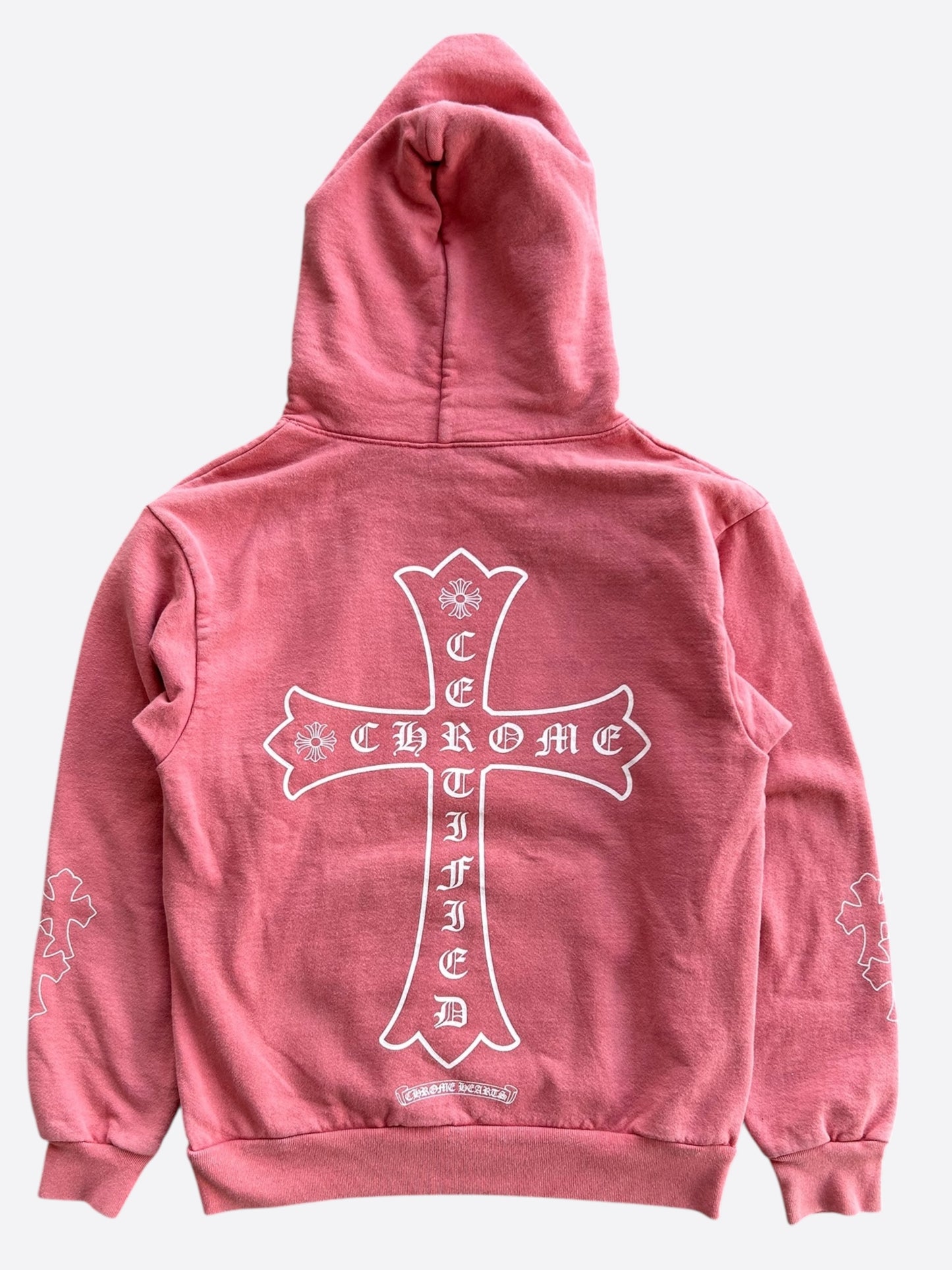 Chrome Hearts Drake Red Certified Cross Logo Hoodie